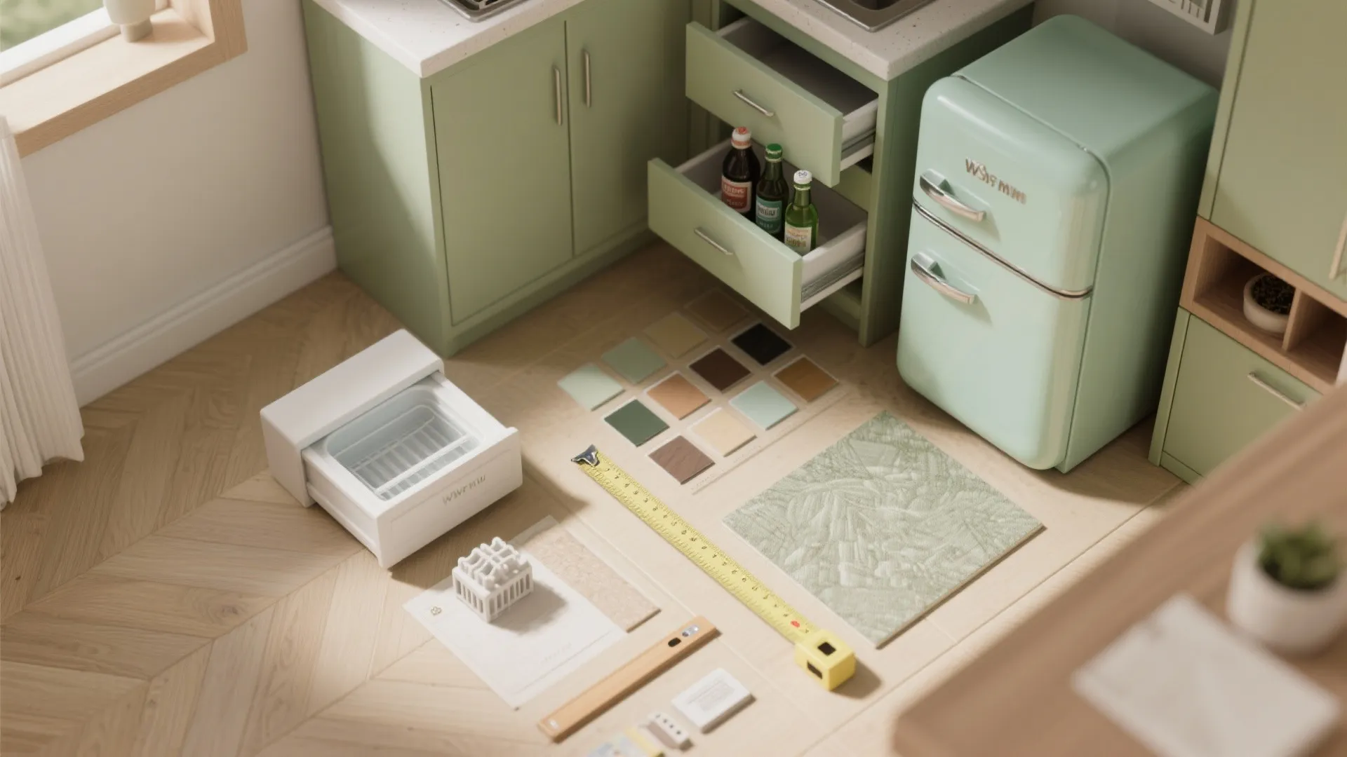 5. Mini-fridge zones and 3D staging