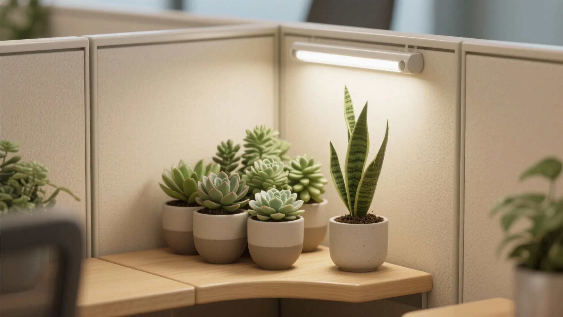 1. Mini Green Corner with Low-Maintenance Plants