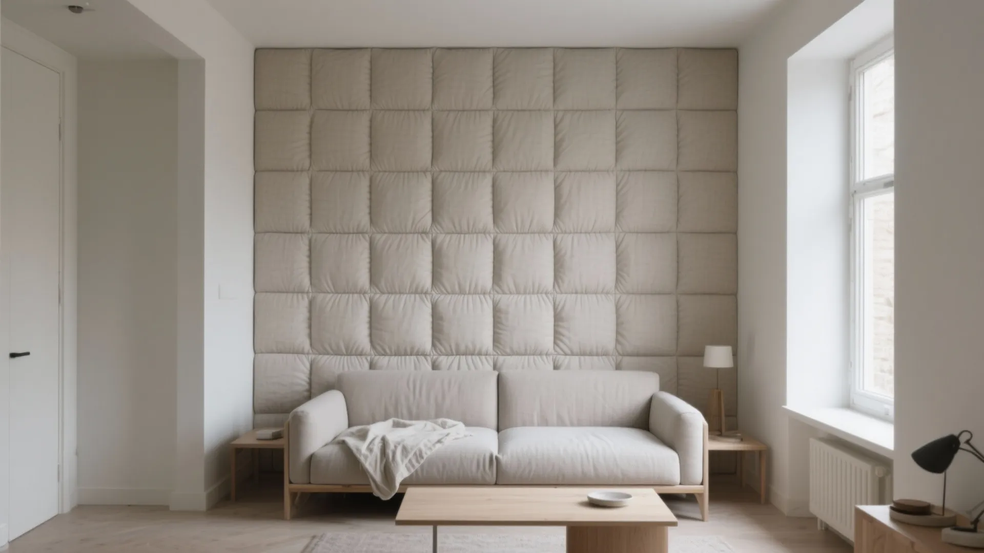 Minimalist quilted wall panels