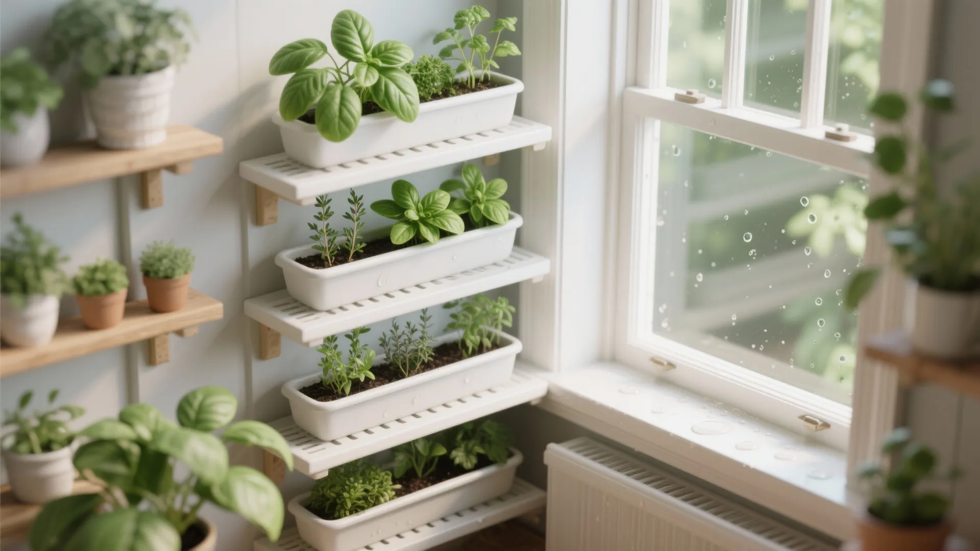 3. Mini Herb Garden Shelf