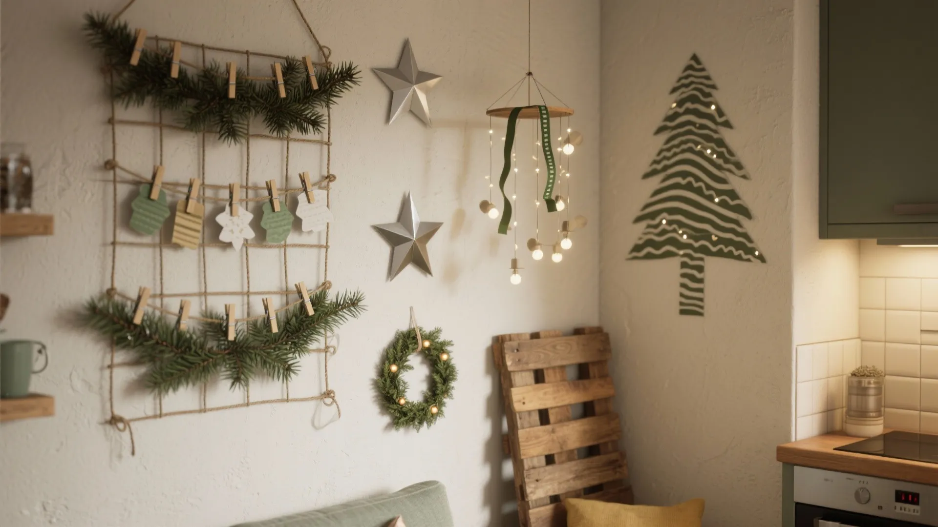 DIY Wall Decorations for Christmas: 5 Festive Ideas: Small-wall Christmas DIYs I actually use on projects