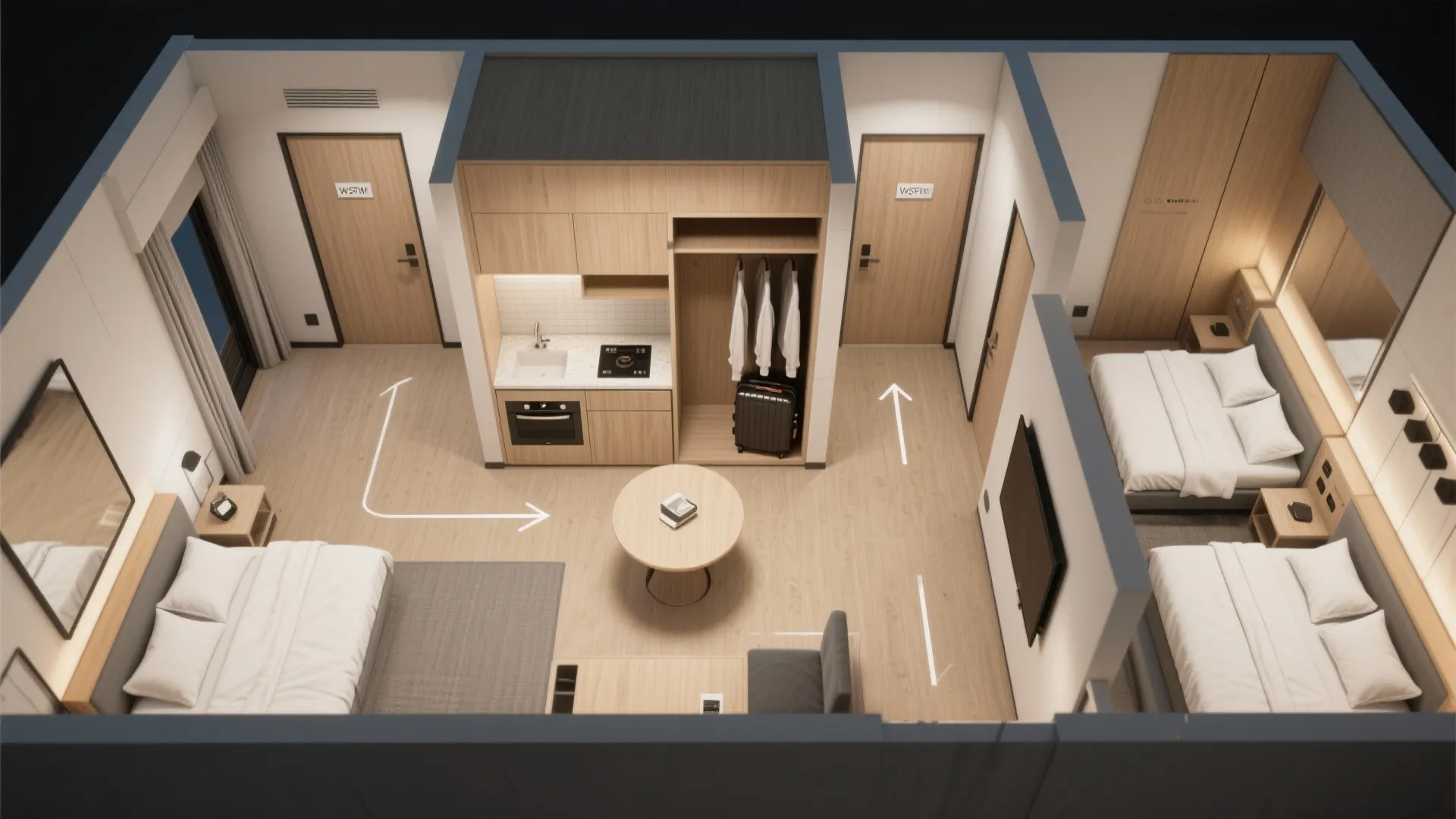 4. Optimize circulation with a mini-hub layout