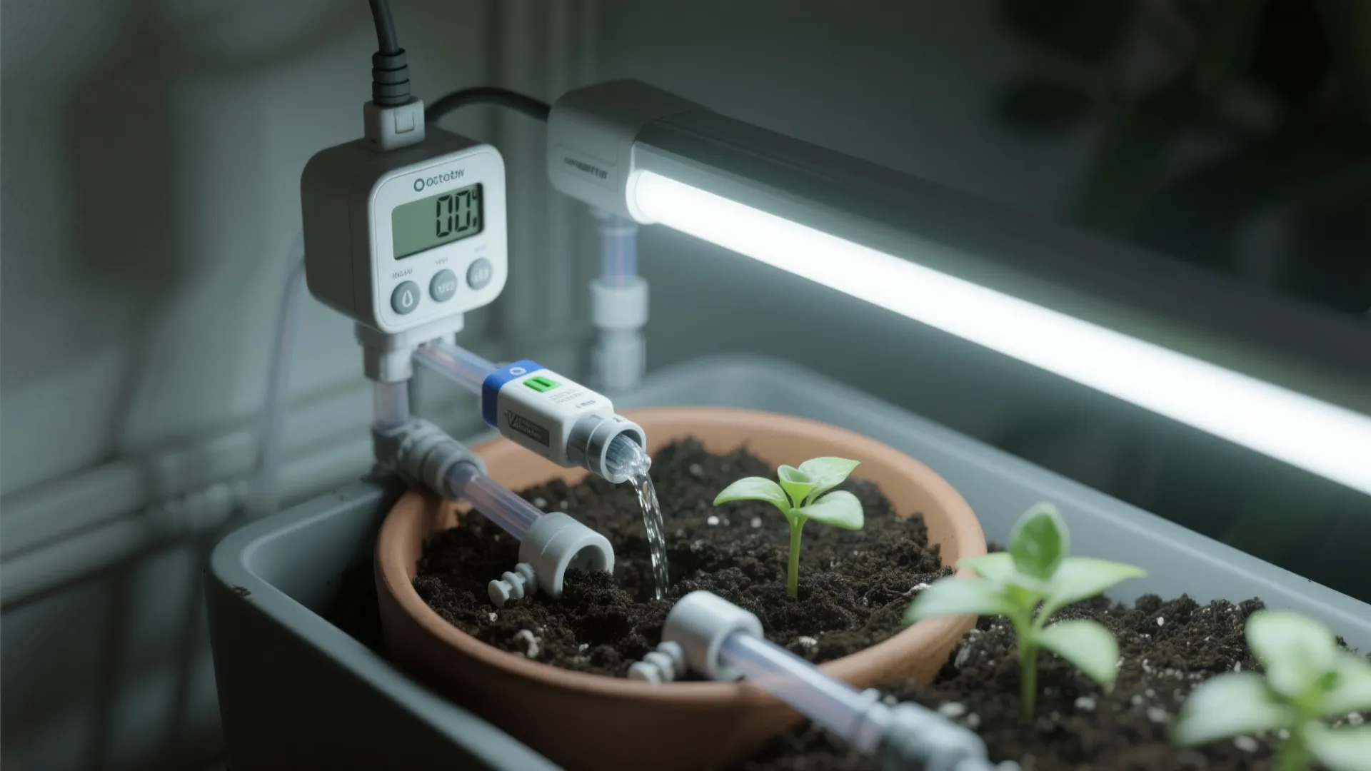 5. Smart Mini-Irrigation and Grow Lights