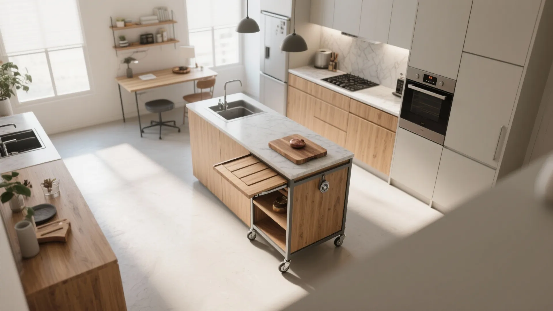 Tip 2: A nimble mini island (or cart) that does it all