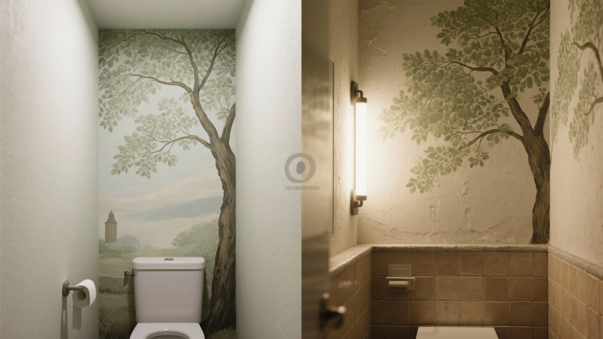 5. Mini murals + lighting for depth