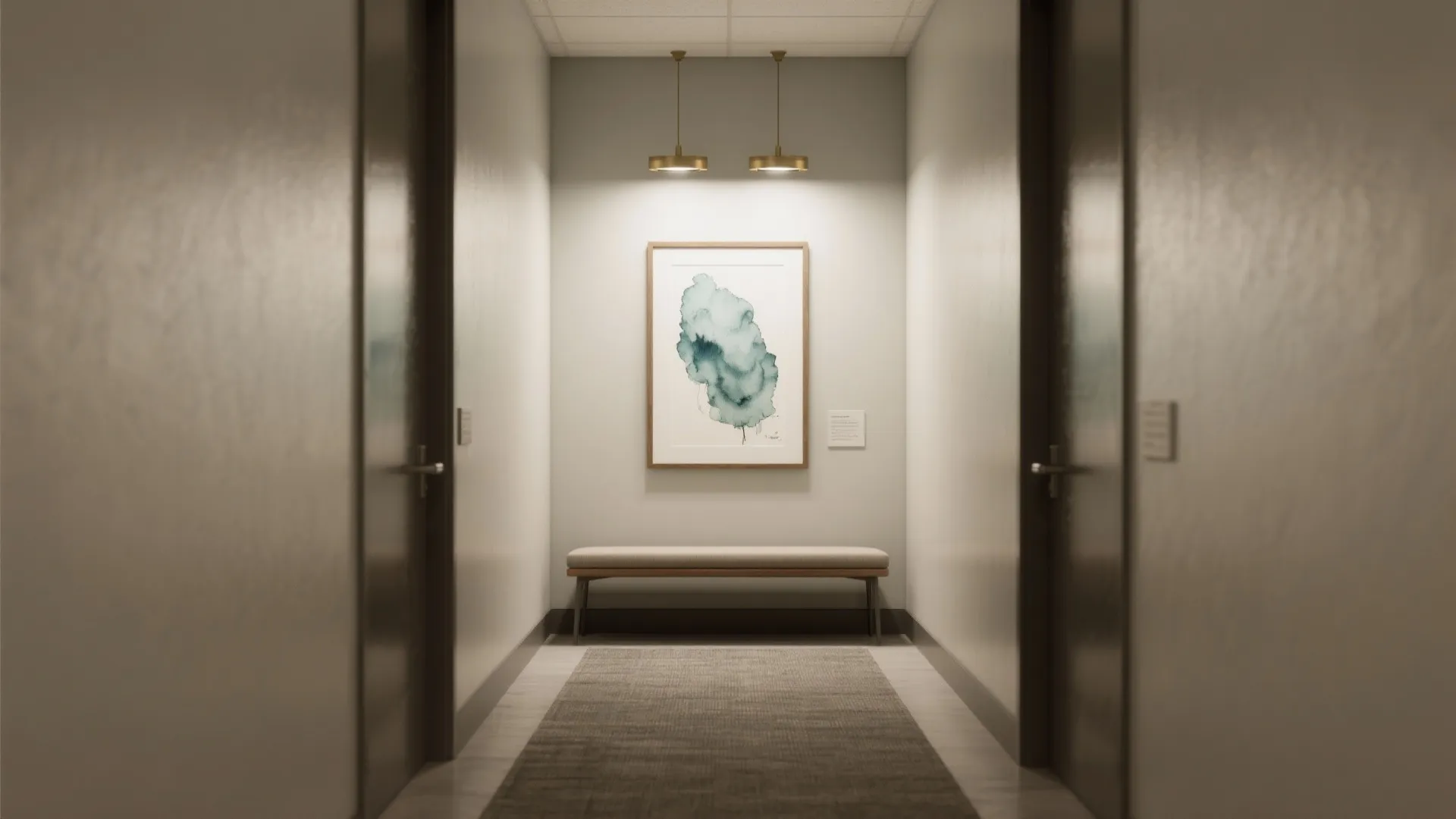 3. Mini-museum corridor near the entrance