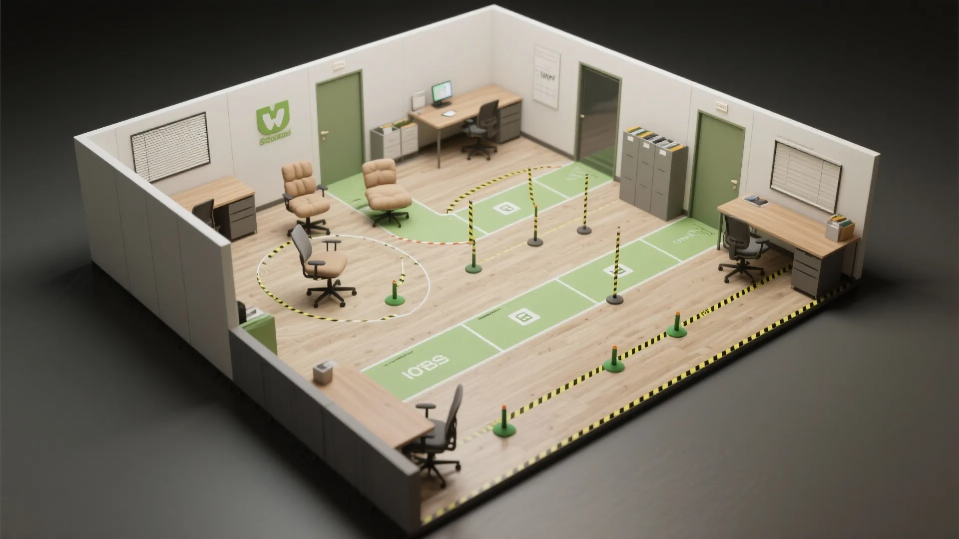 3. Mini Obstacle Relay (Chair, Cushion, File-Hop)