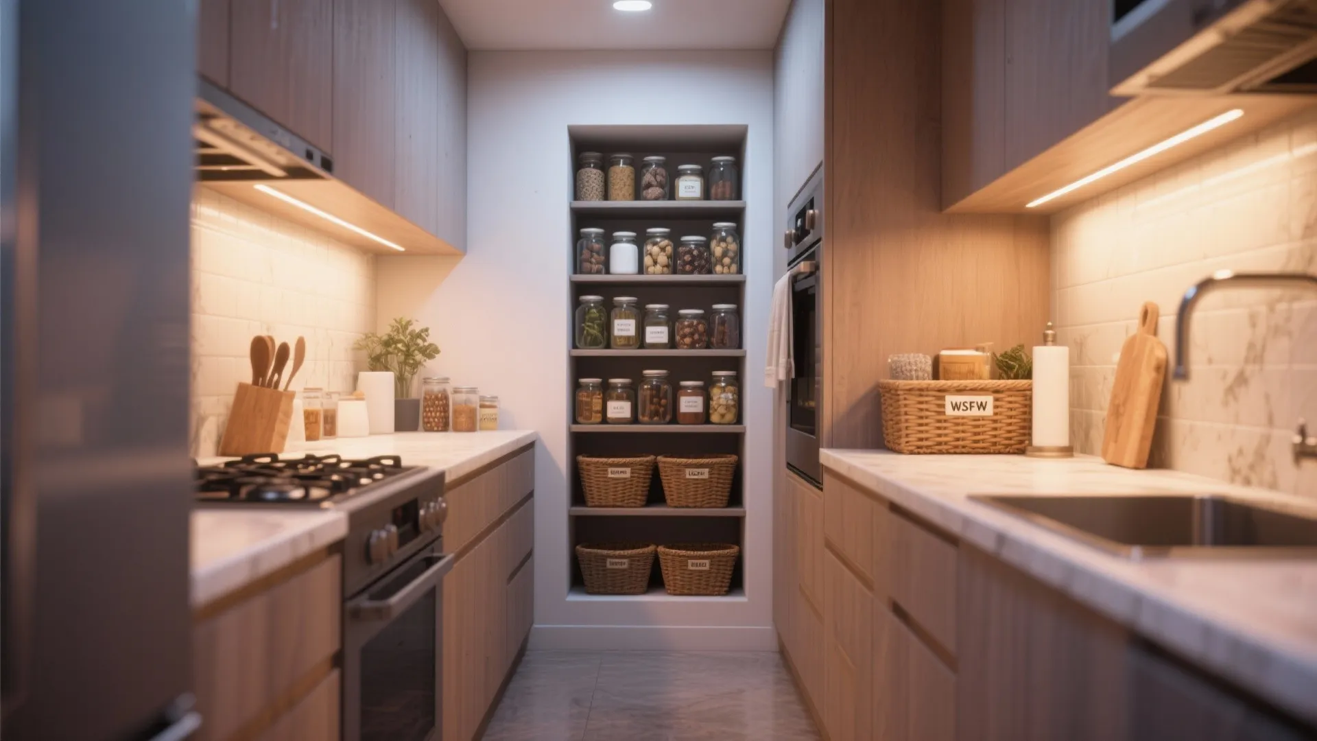 10. Create a Mini Pantry Niche