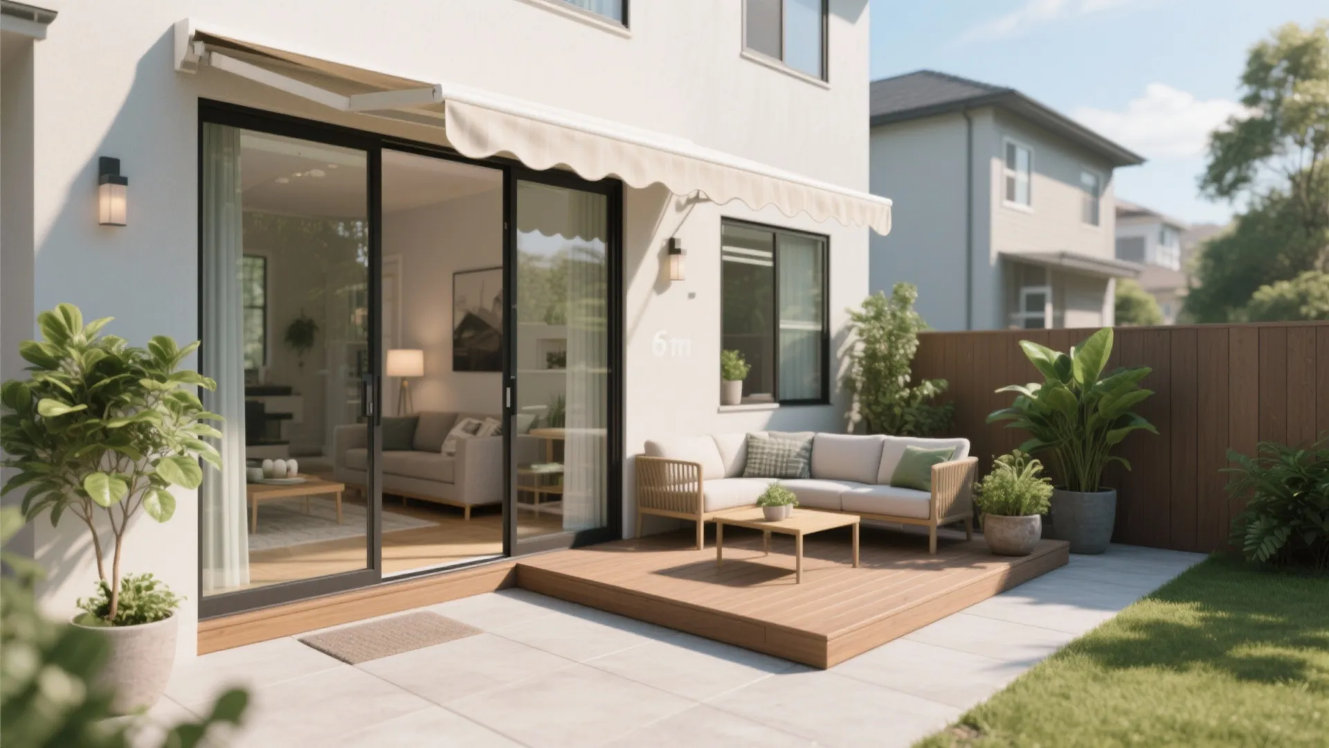 Outdoor extension with a mini patio