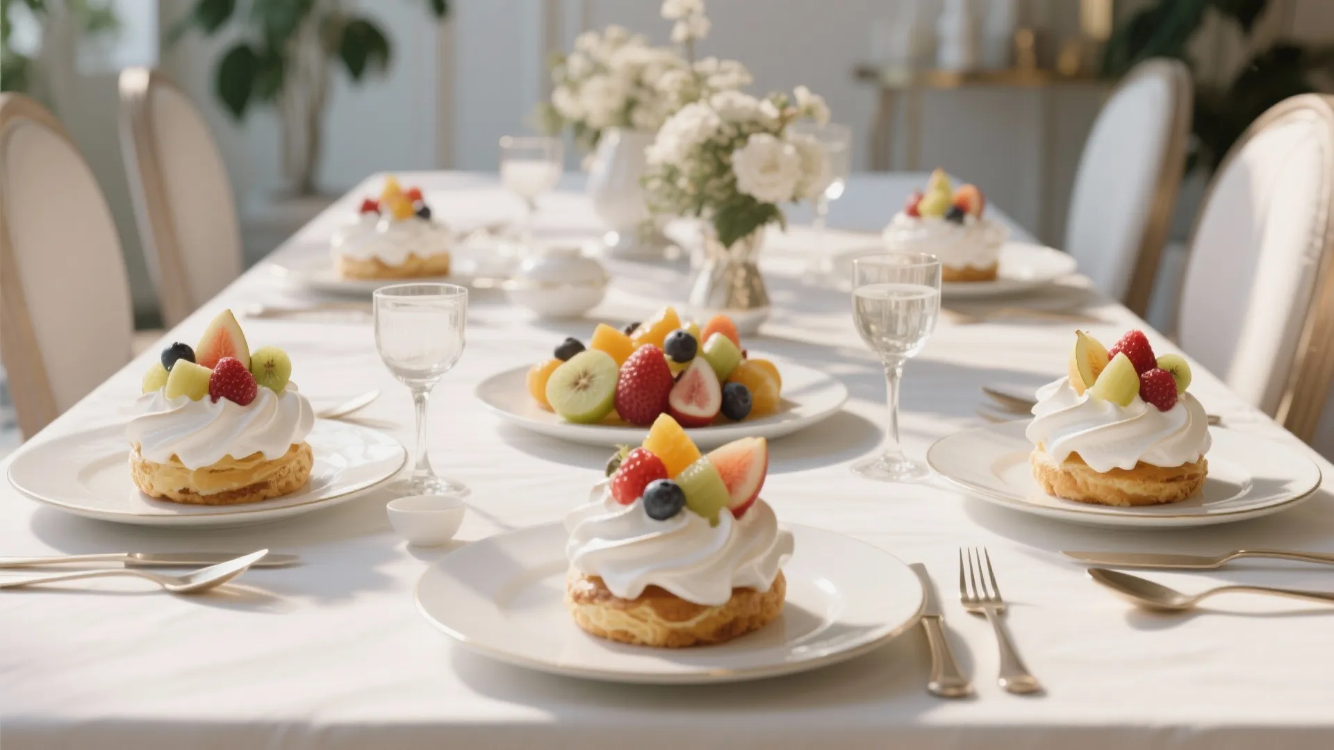 3. Mini Pavlovas with Seasonal Fruit