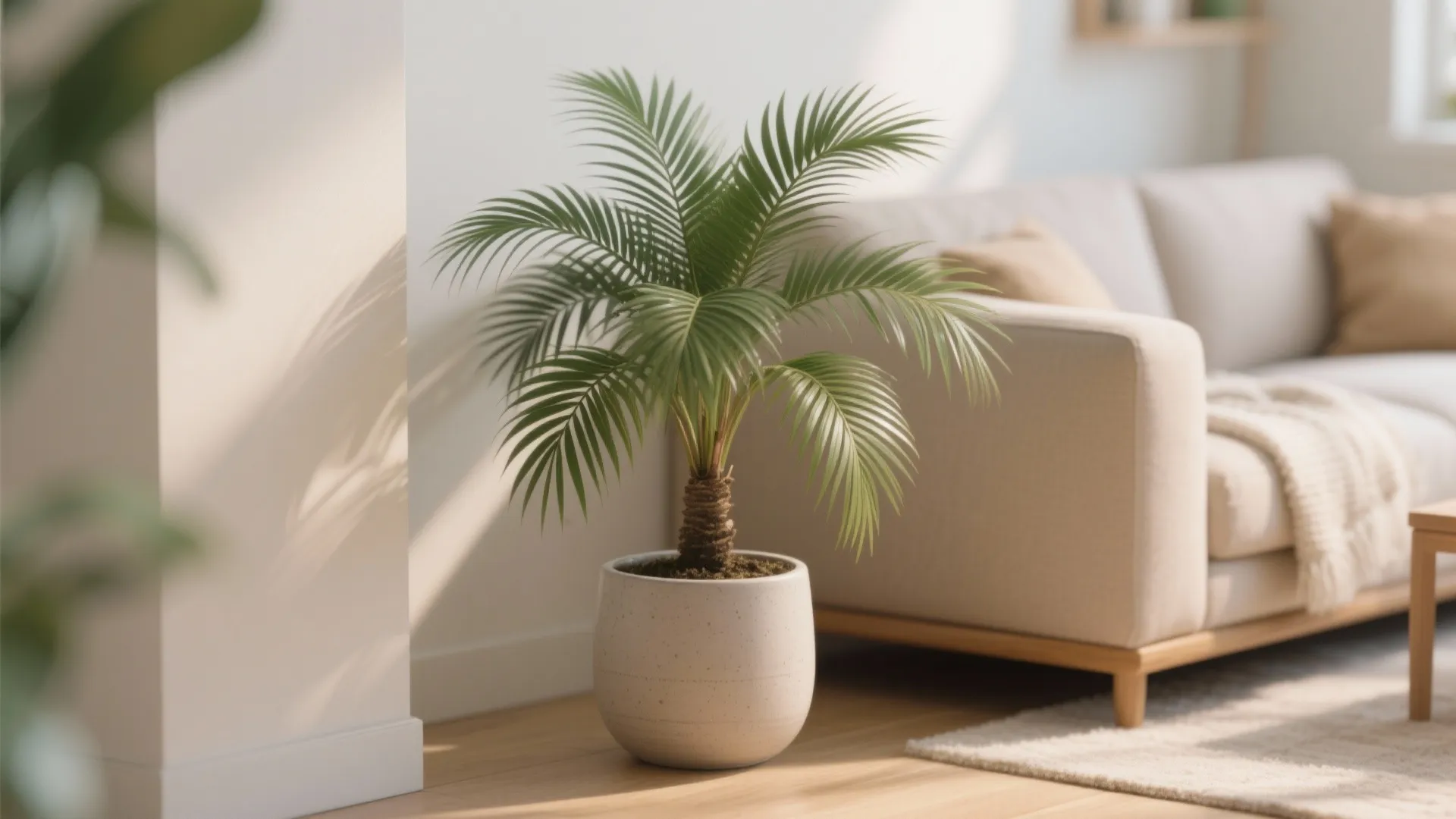 2. Mini Potted Palm Trees