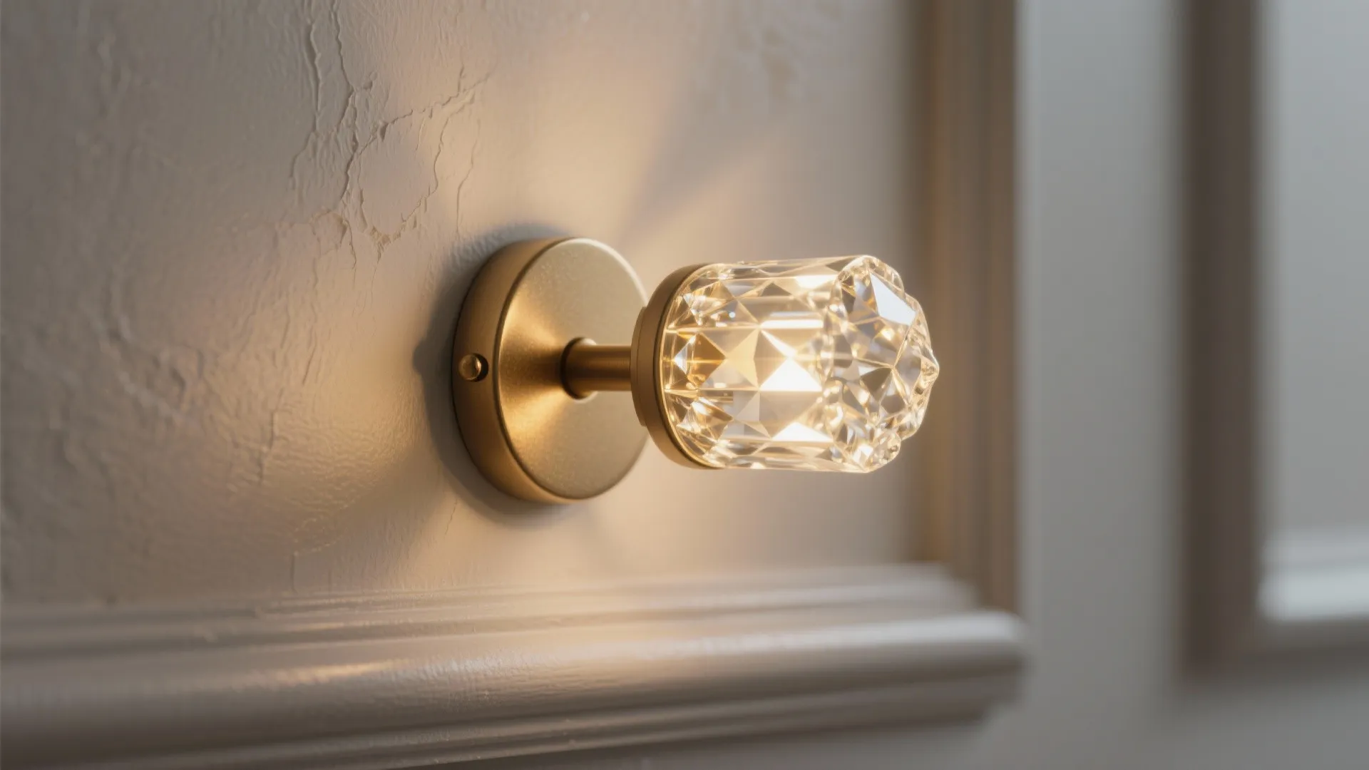 1. Mini Crystal Sconces for Narrow Hallways