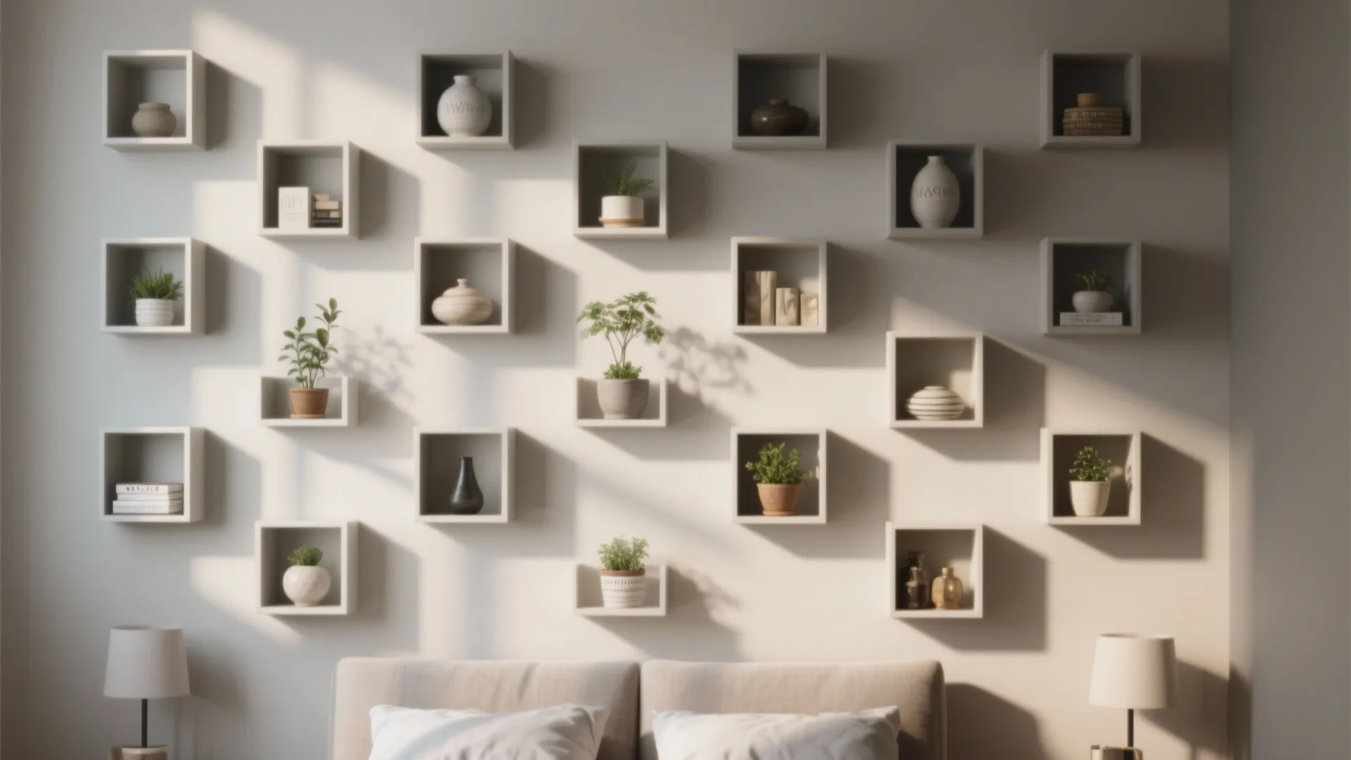 4. Curated Grid of Mini Shelves
