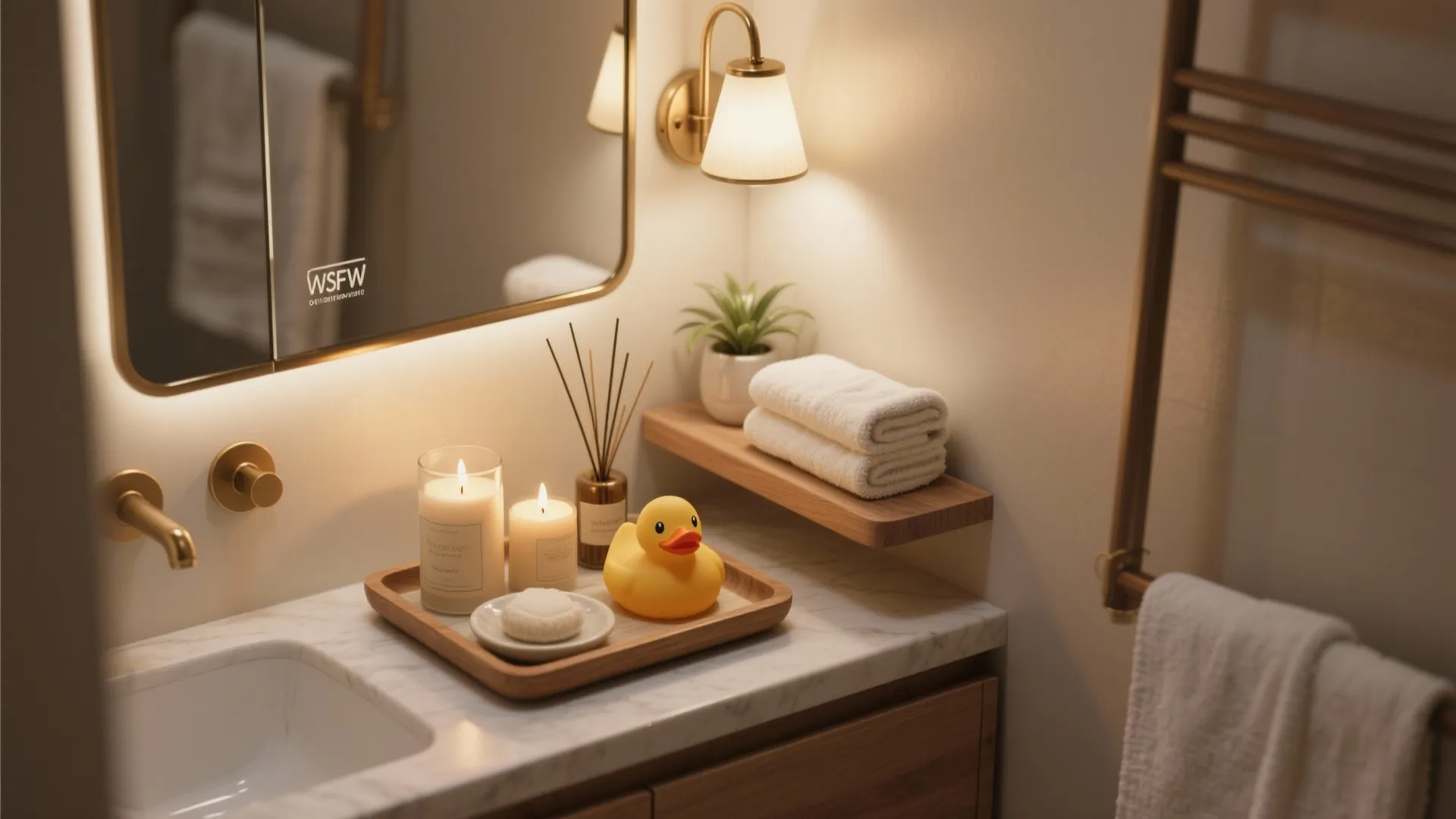 5. Create a mini spa corner with a ducky vibe