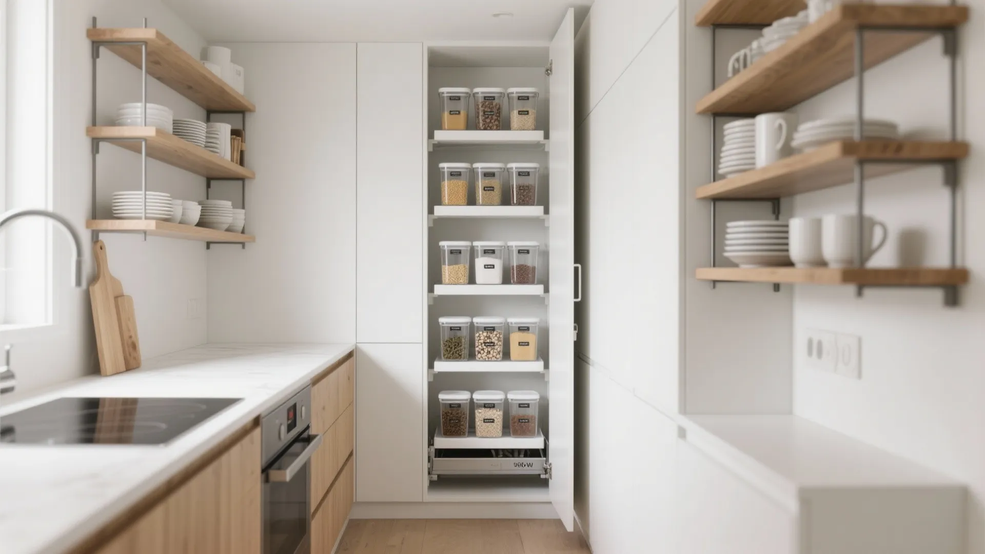 Minimalist kitchen storage