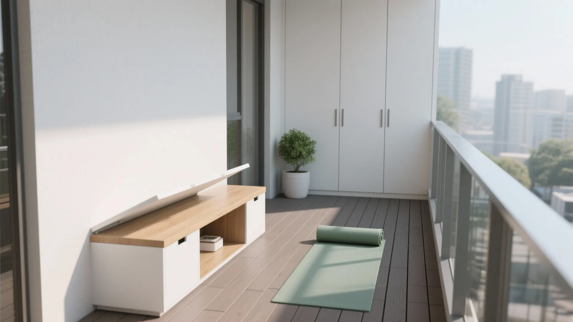 Minimalist Balcony Storage
