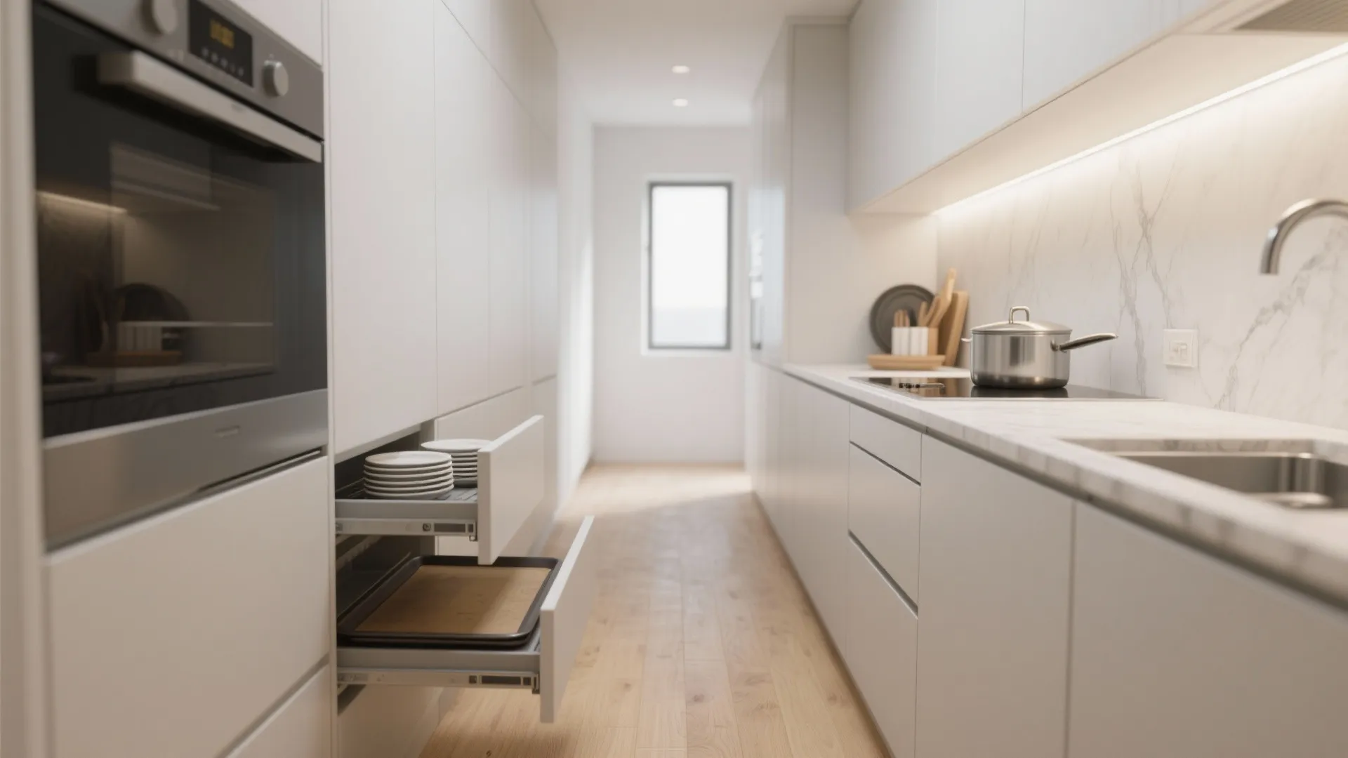 Minimalist Small-Kitchen Storage