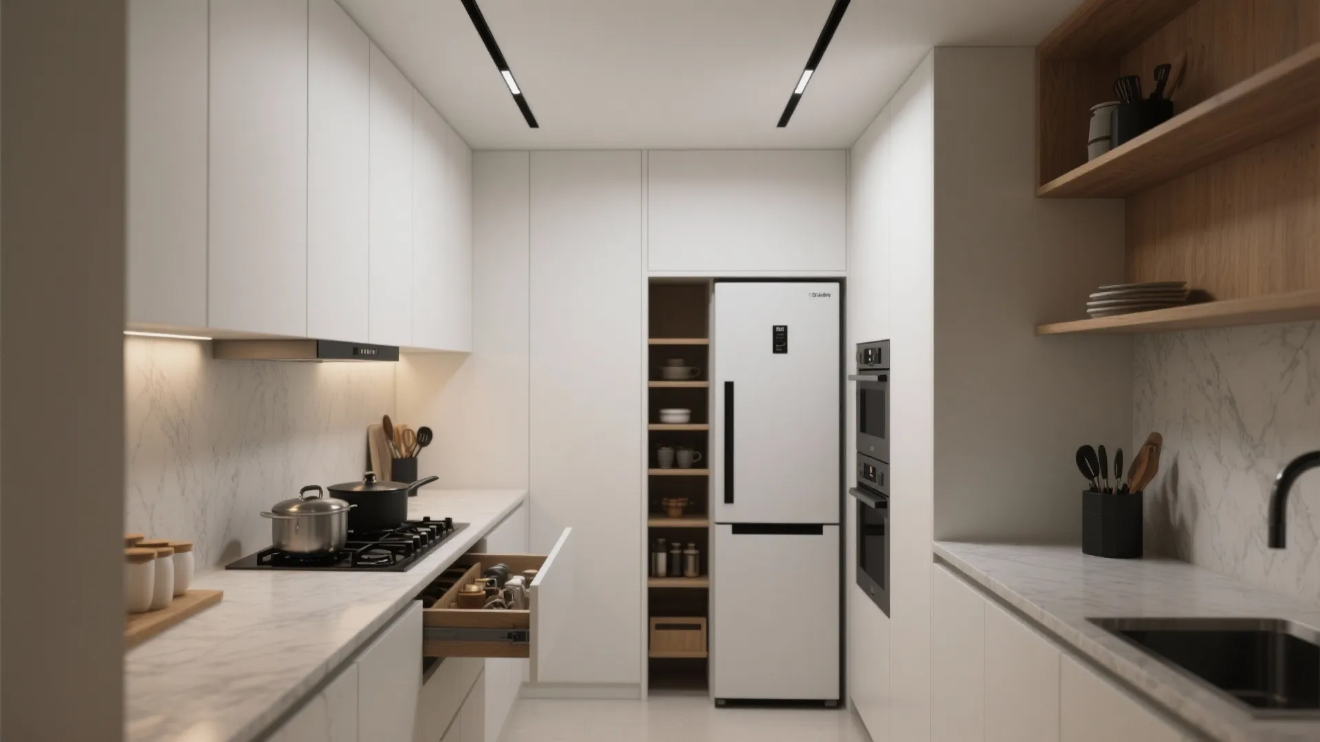 Minimalist kitchen storage