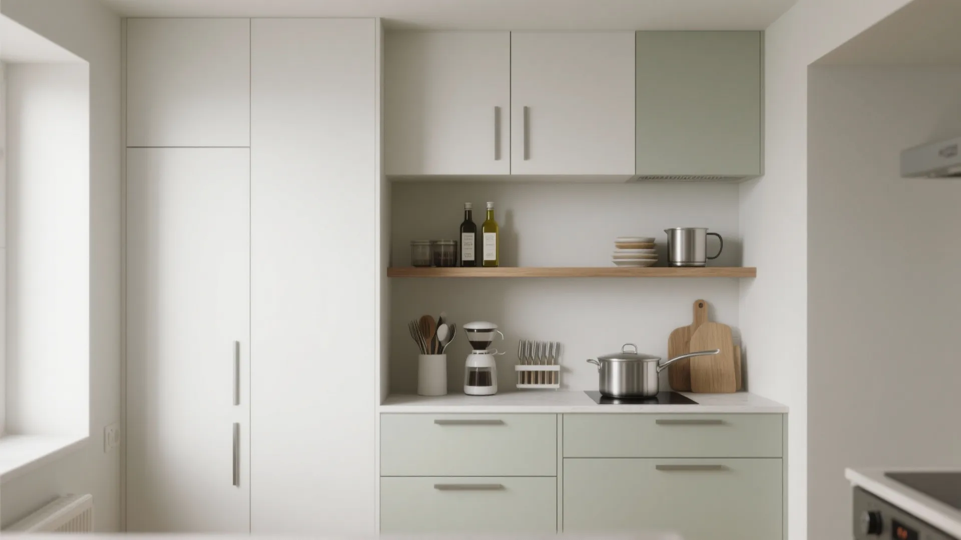Minimalist small-kitchen storage