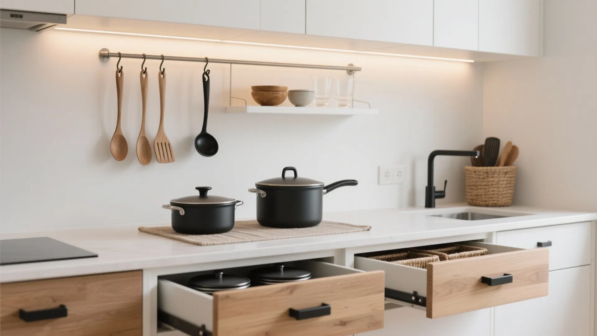 Minimalist Kitchen Storage That Keeps Counters Clear