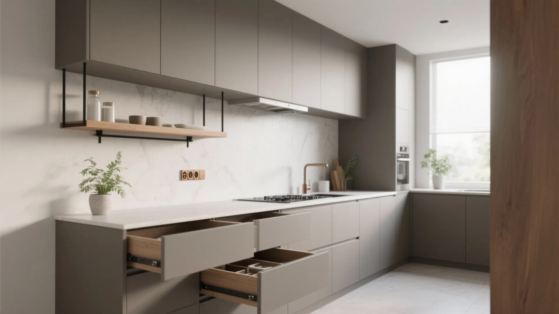 Minimalist kitchen storage that actually works