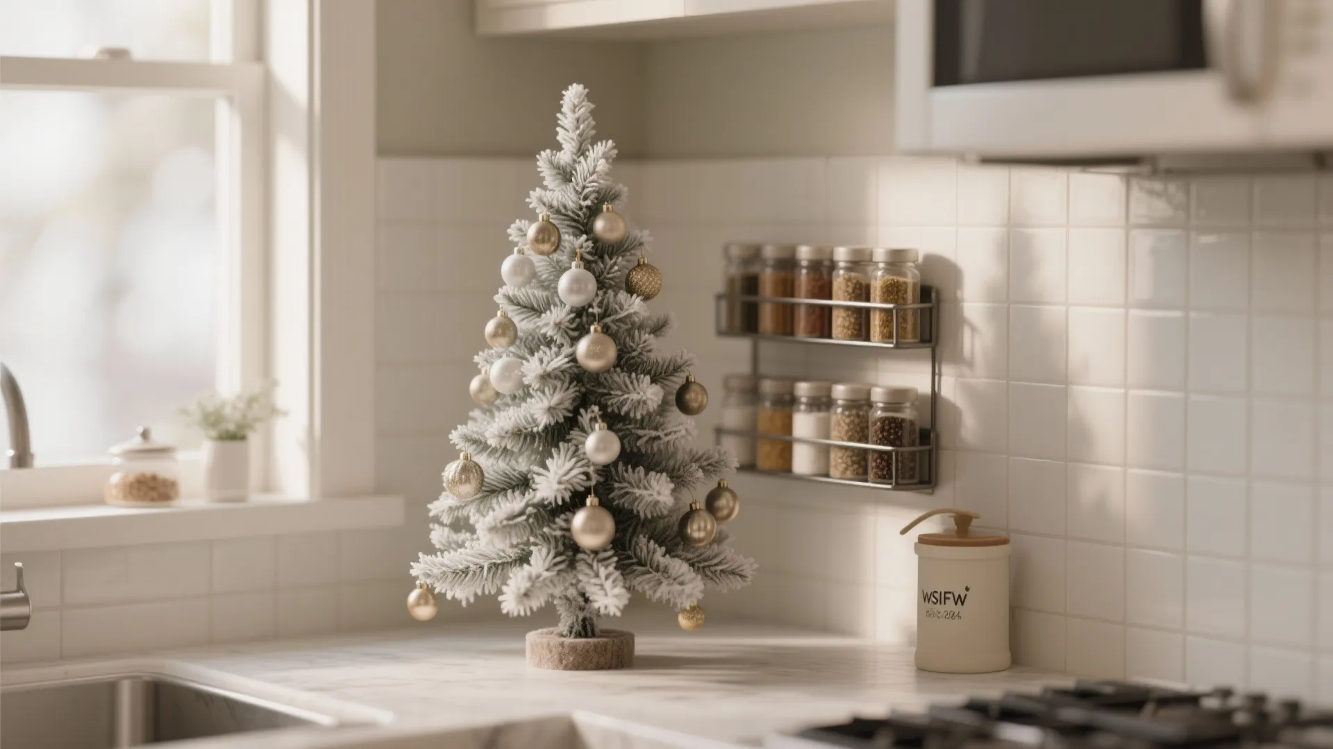 1. Mini Tree by the Backsplash
