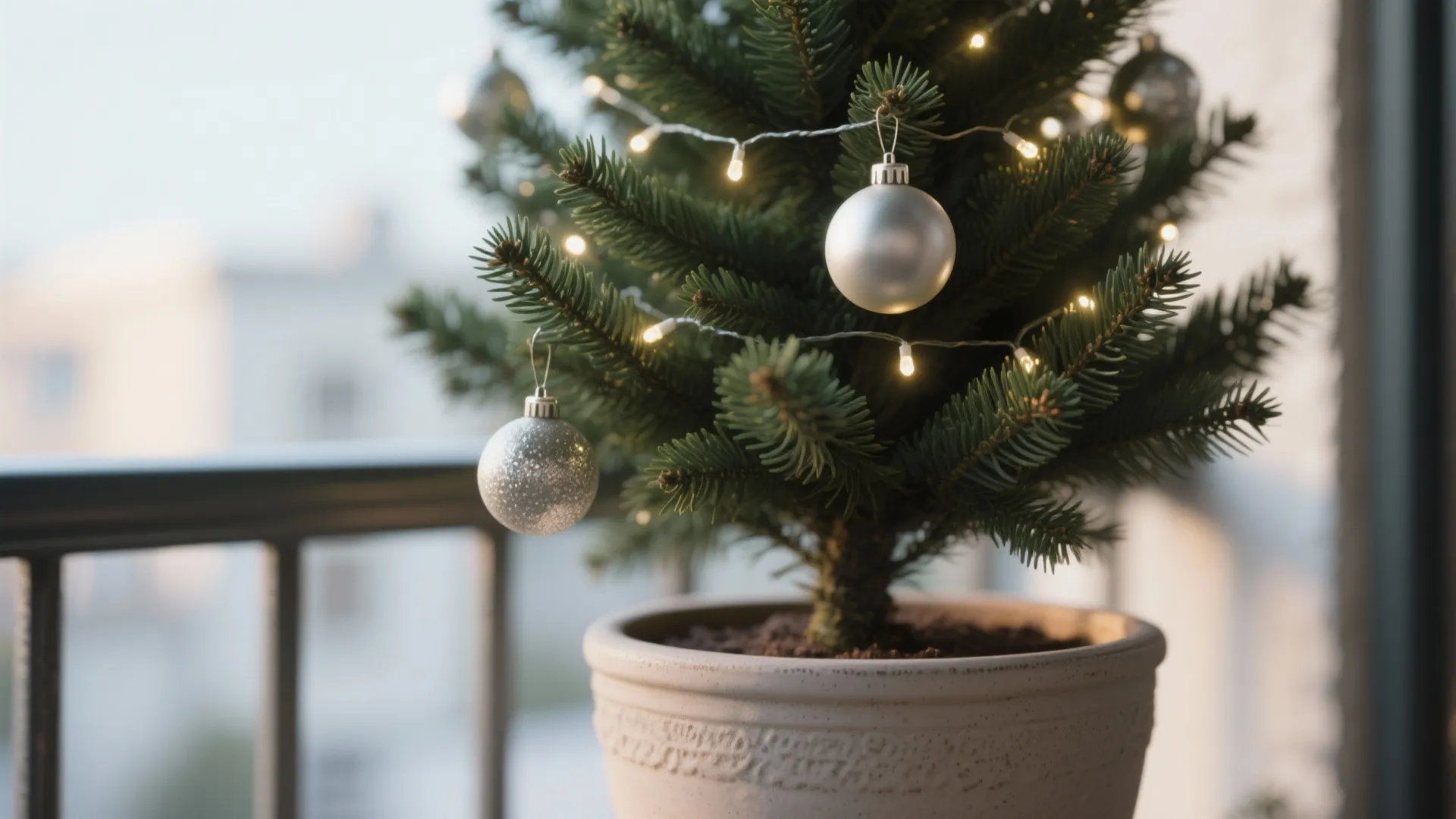 Compact Outdoor Christmas Tree Corner