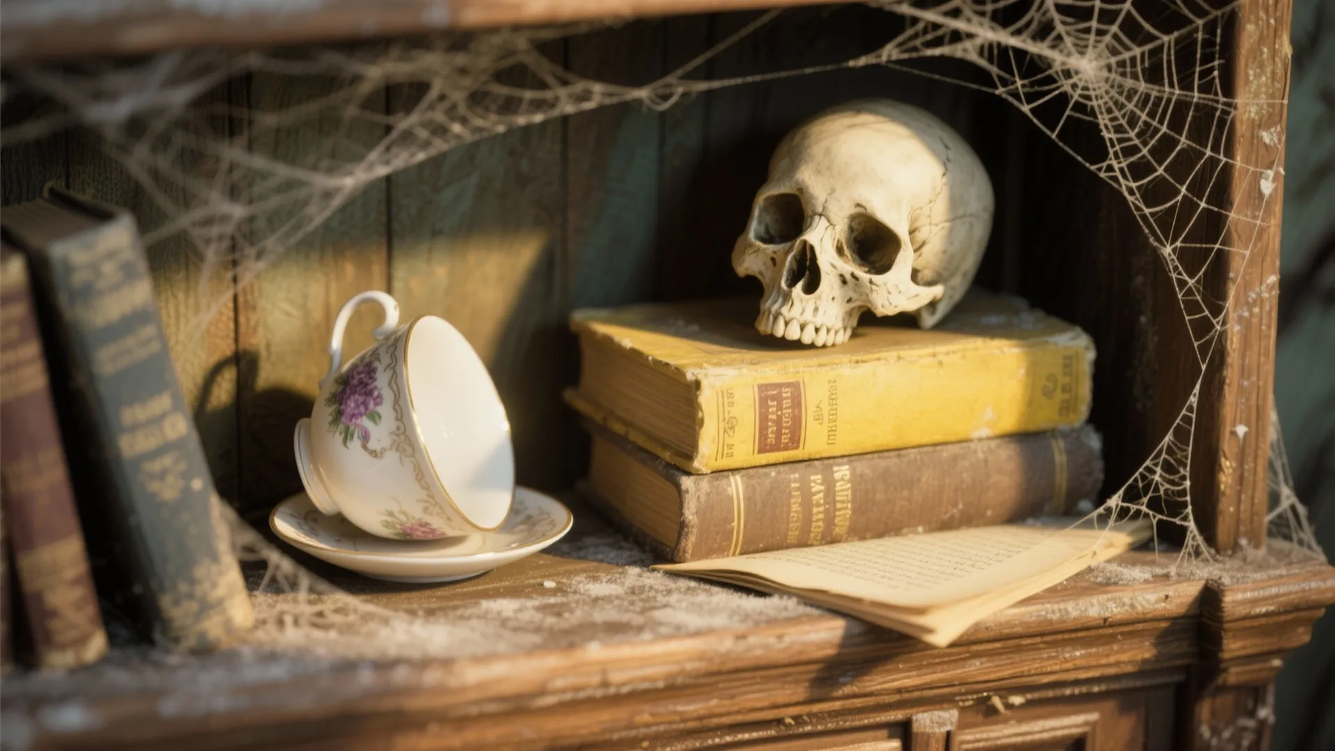 Mini haunted vignettes for shelves and mantels
