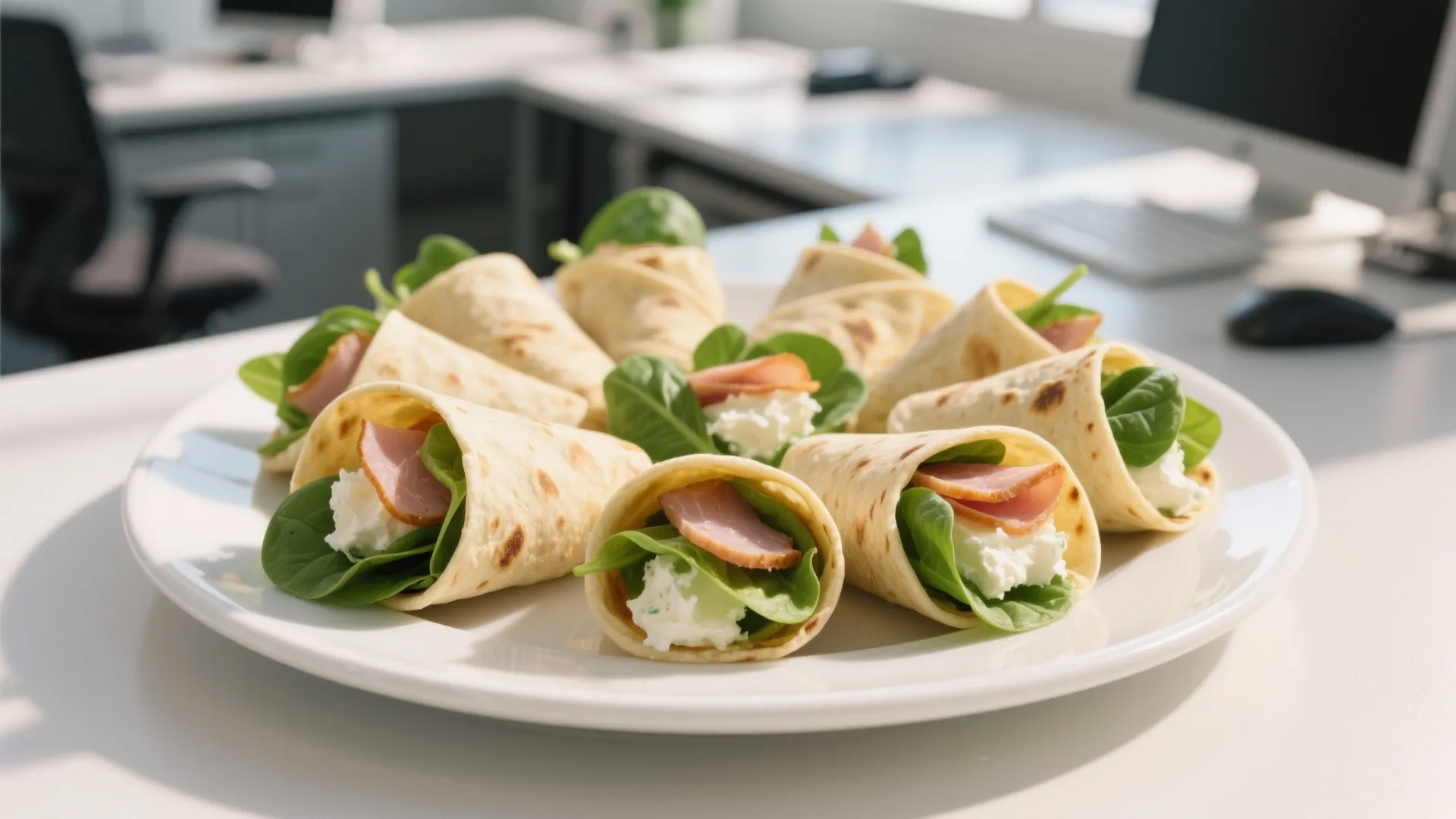 10. Mini Wraps with Turkey and Spinach