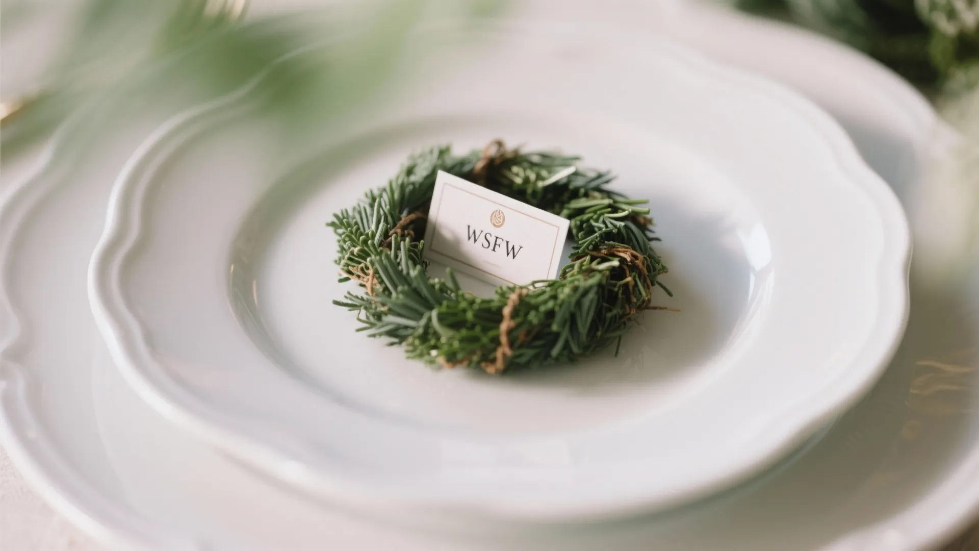 8. Mini Wreaths on Plates