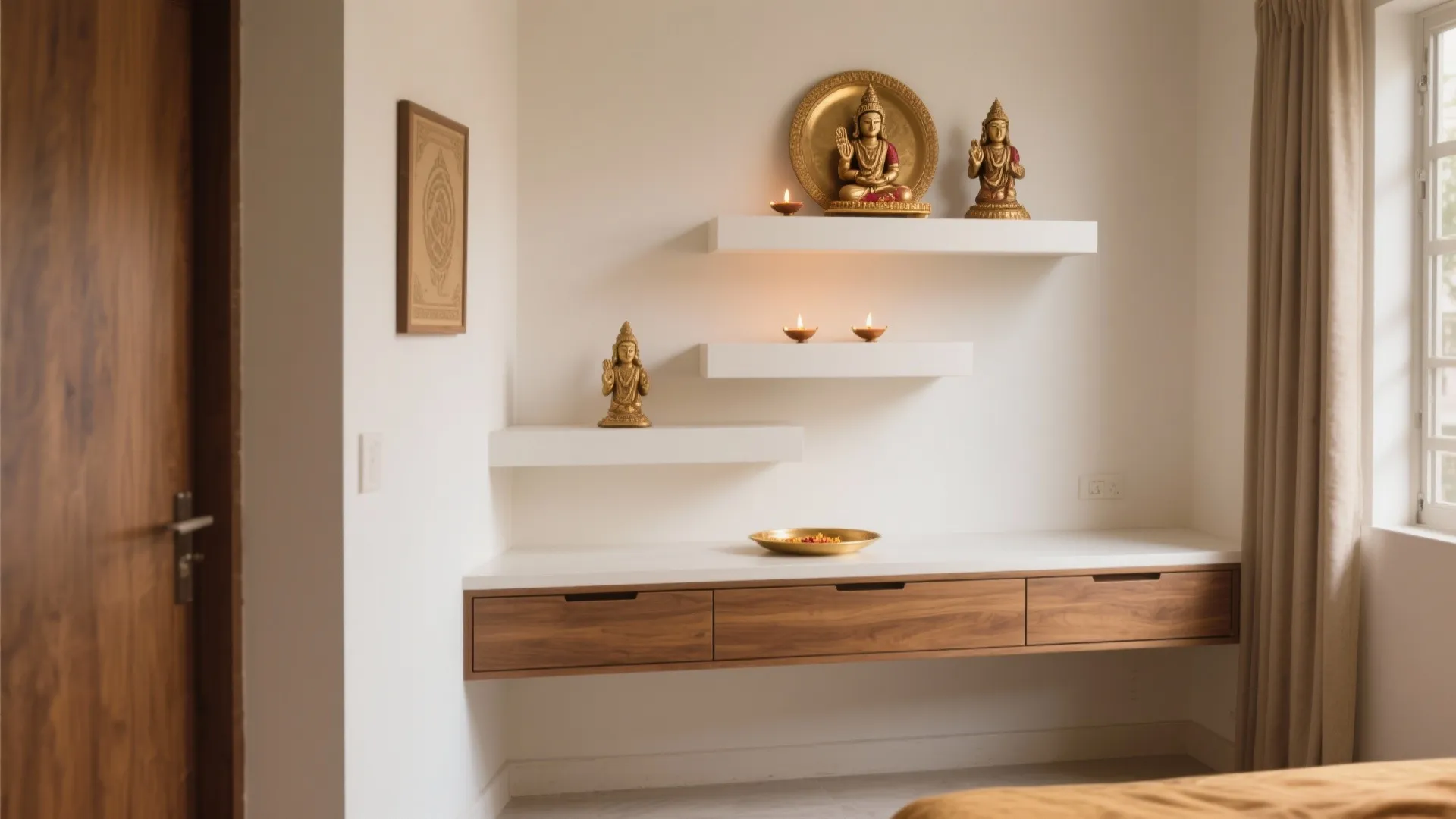 Minimal tiered altar steps