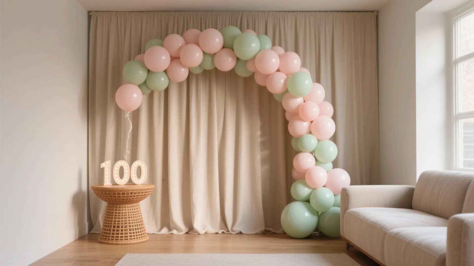 Minimalist Backdrop + Arch Balloons