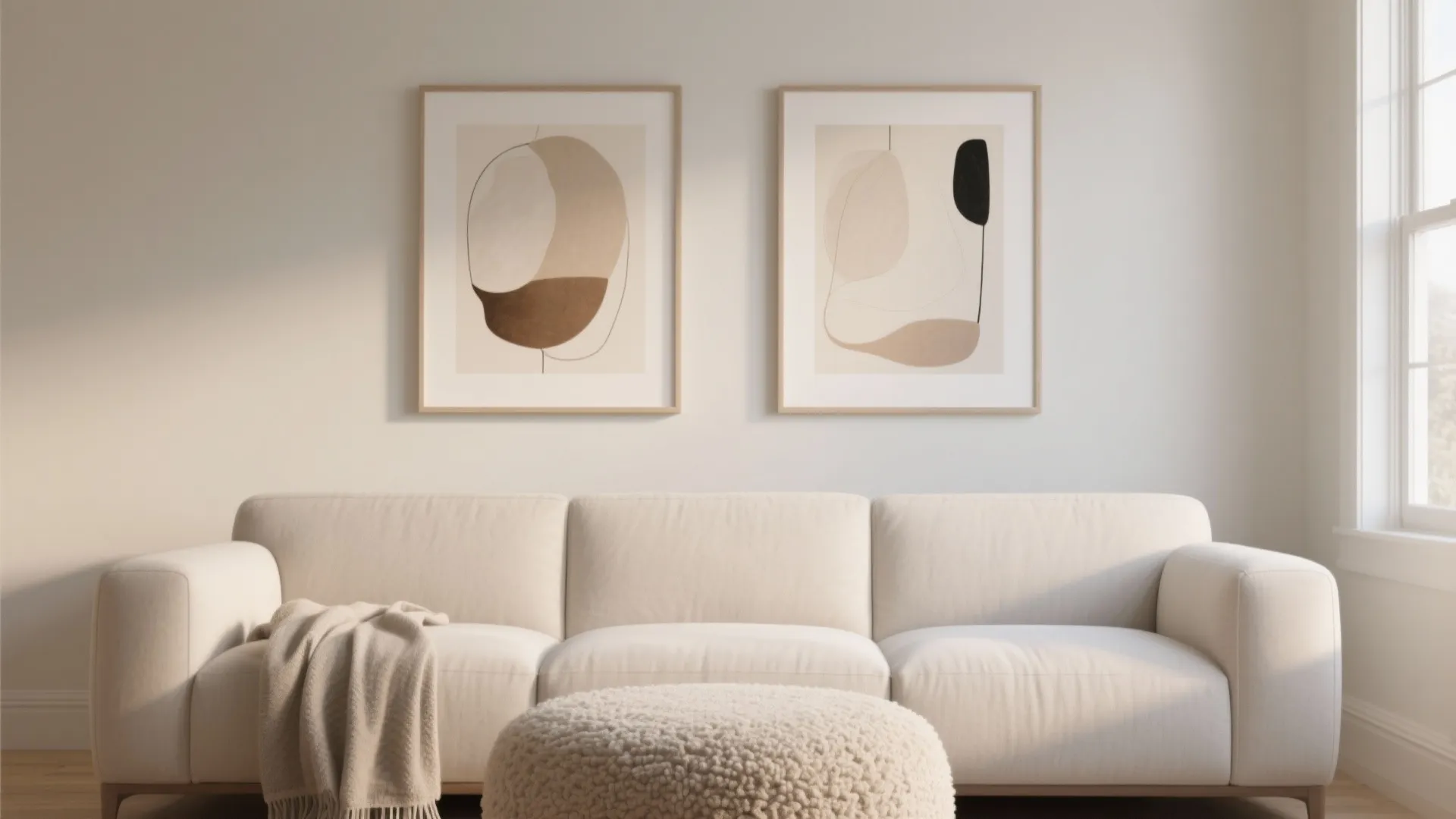 Minimalist wall art pairings