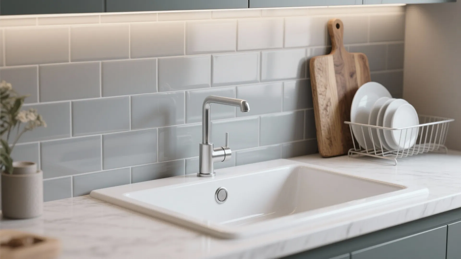 2. Frame It with a Minimal Backsplash