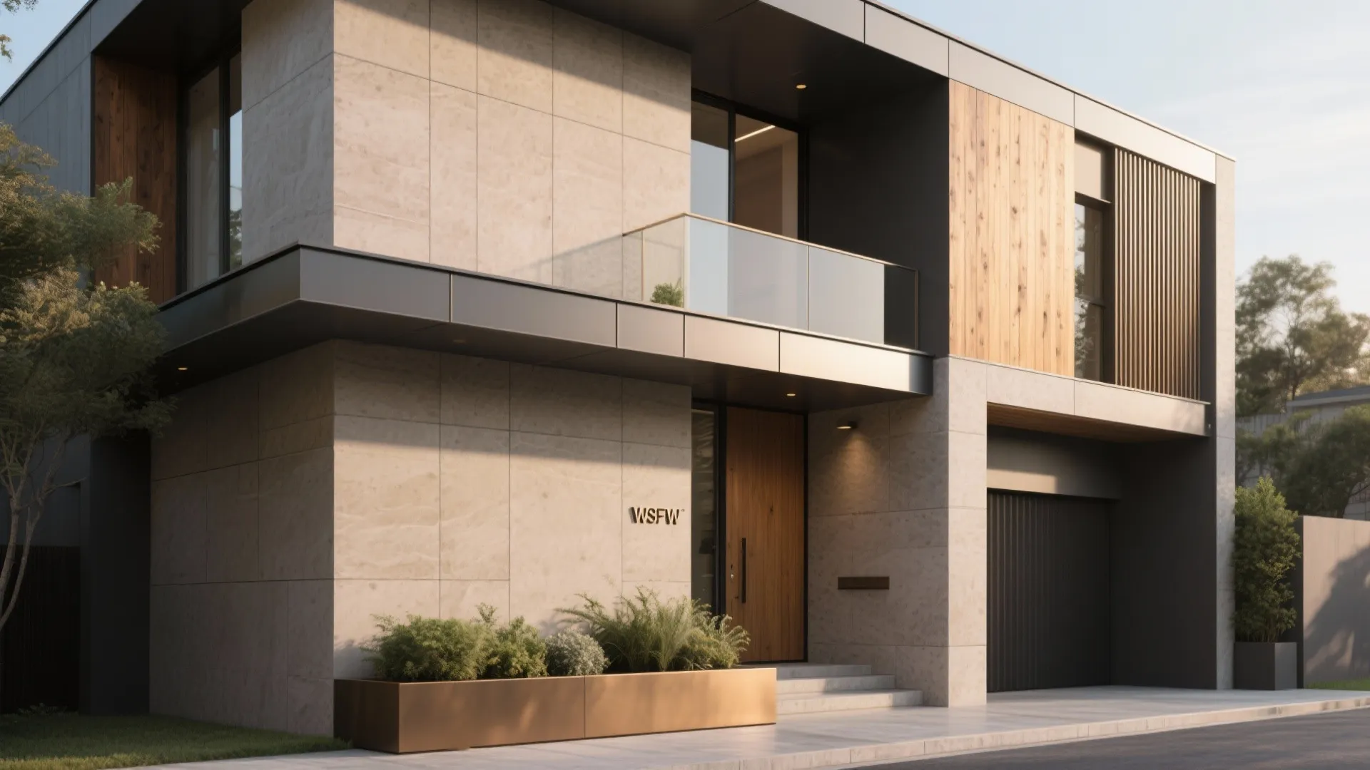 Layered minimalism with strong horizontals