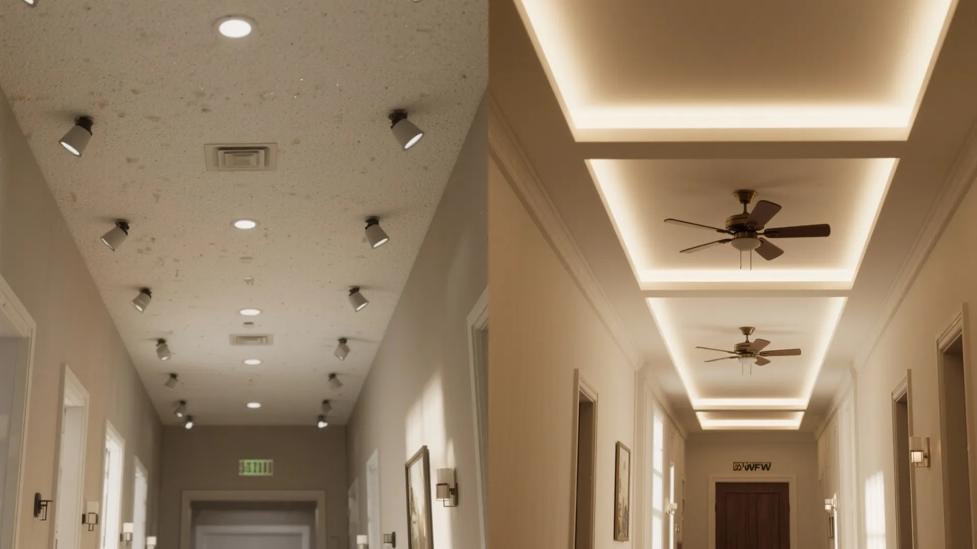 Minimalist Gypsum Bands + Recessed Spans