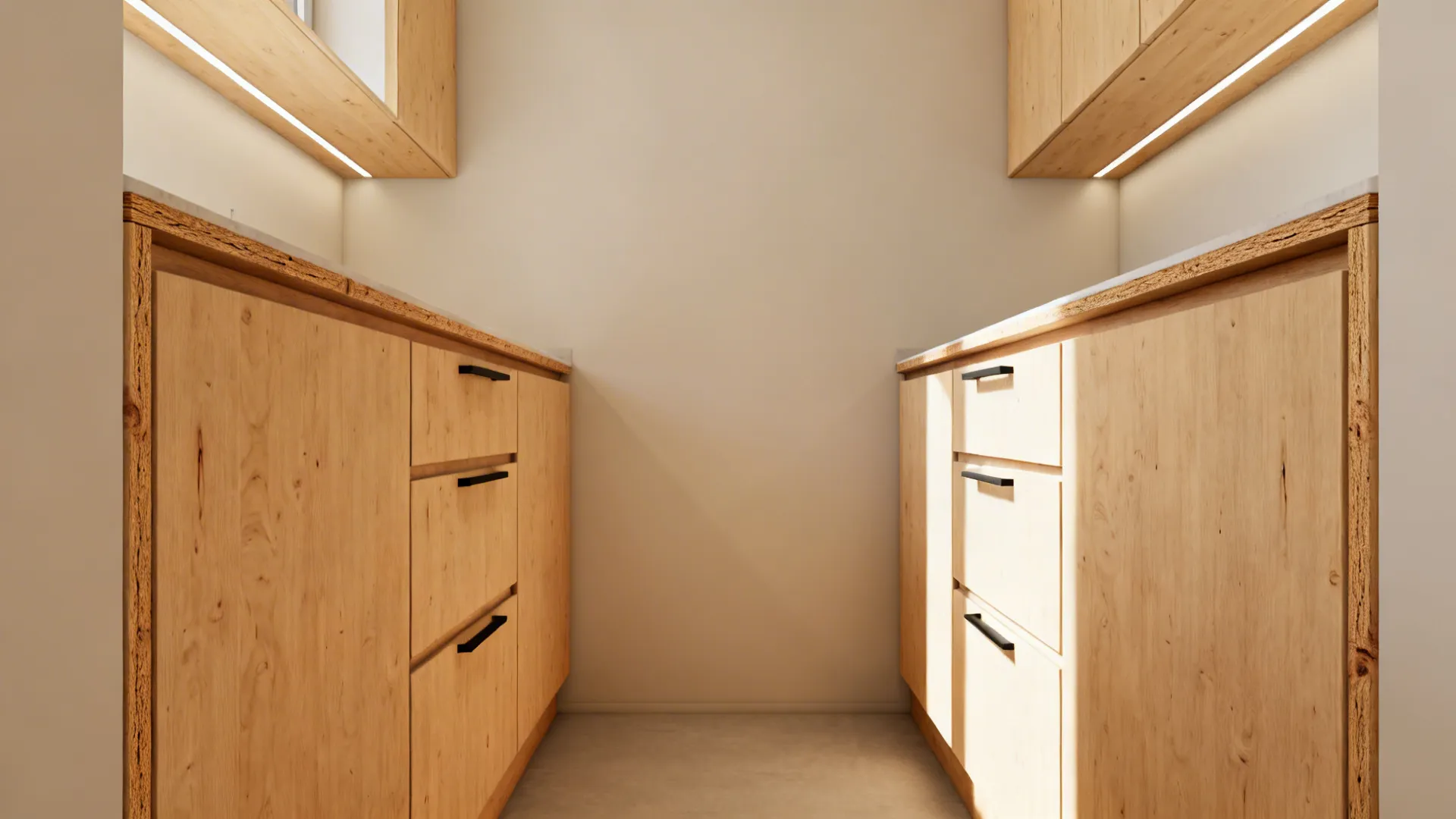 1) Minimal Plywood Cabinets with Exposed Edges