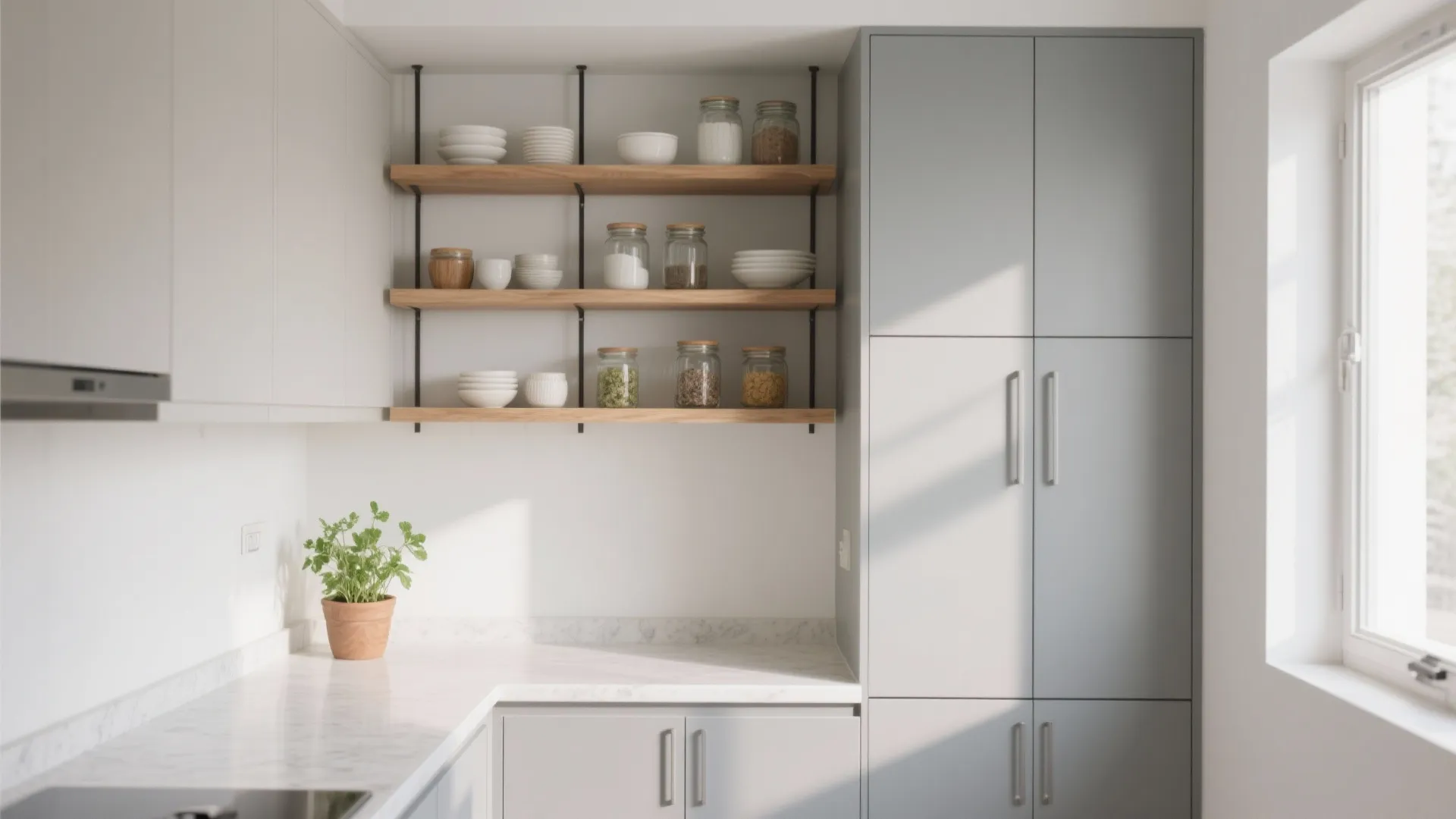 Minimalist Kitchen Storage That Breathes