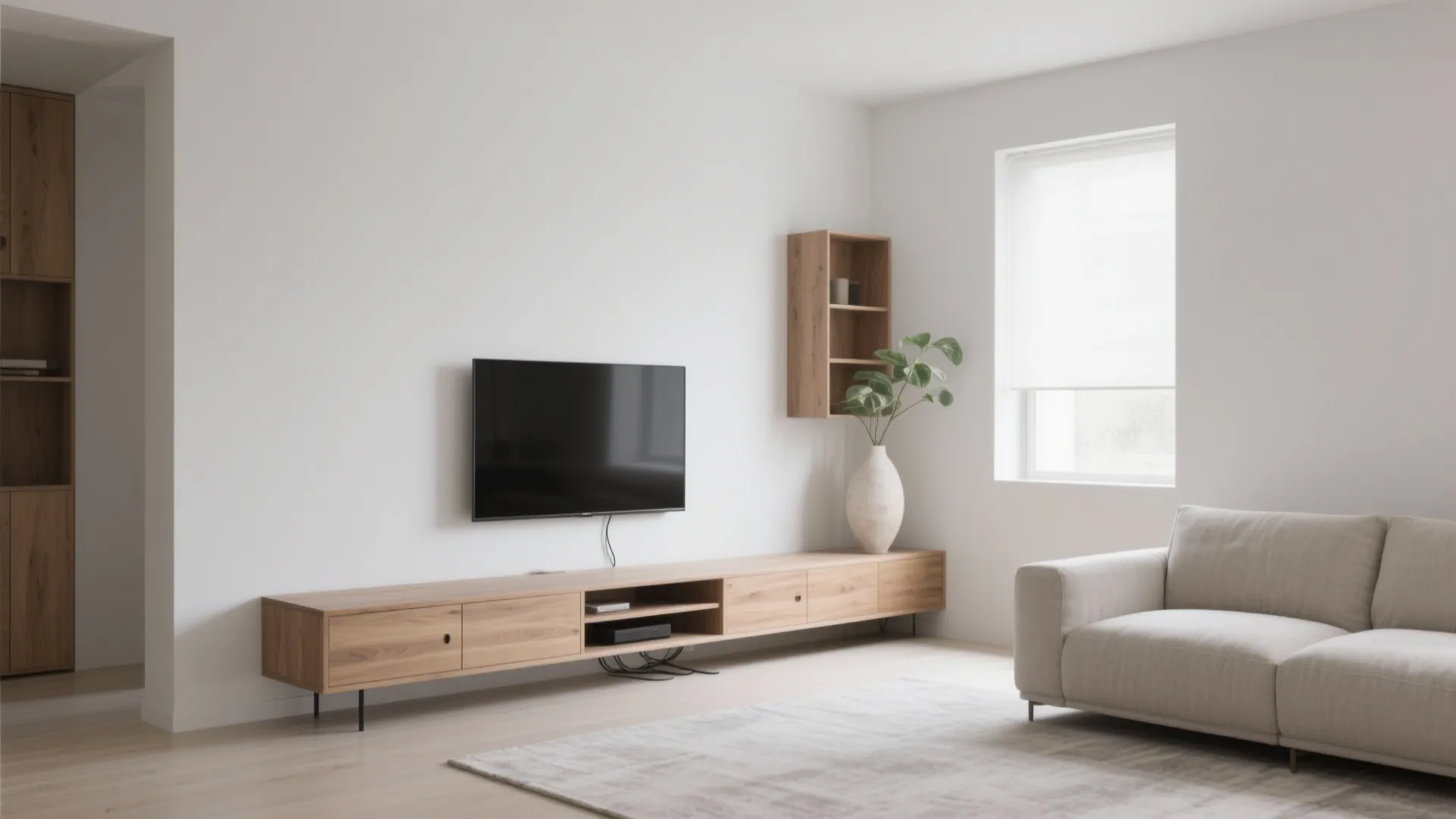 Minimalist built-ins with breathing room