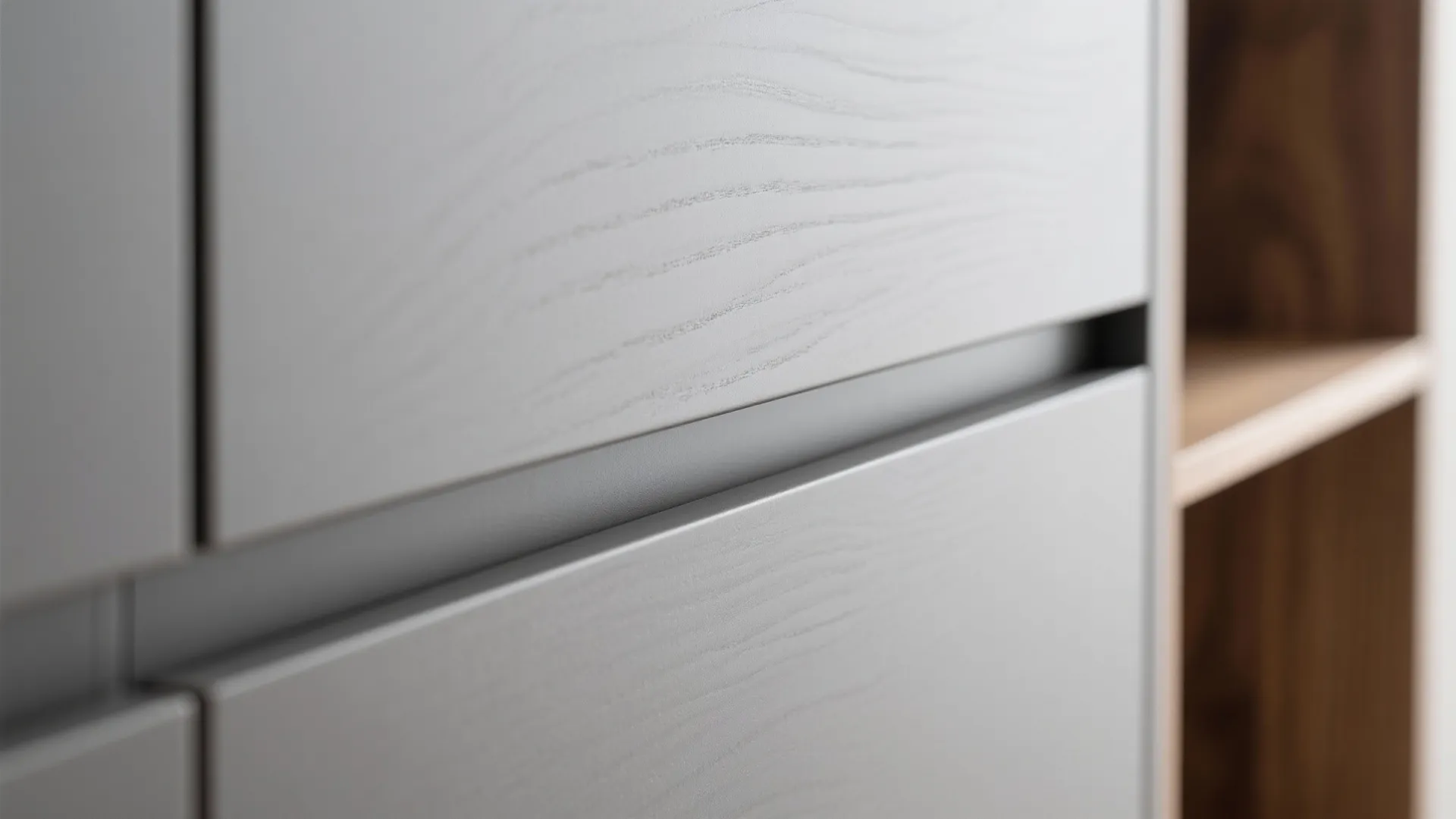 Minimalist kitchen storage lines