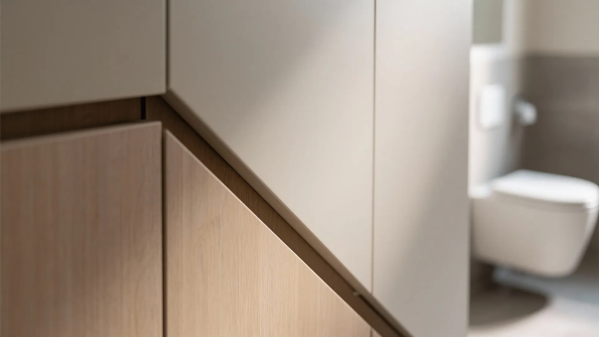 1) Minimalist storage that hugs the slope