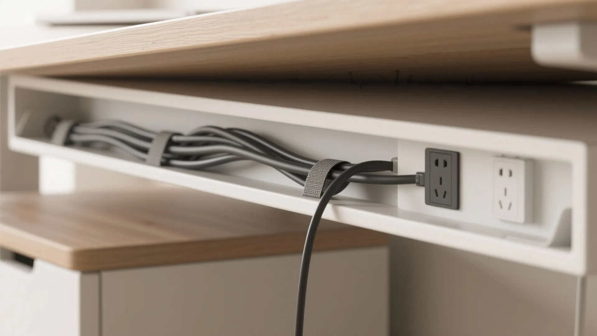 5. Minimal Cable-Free Minimalist Desk