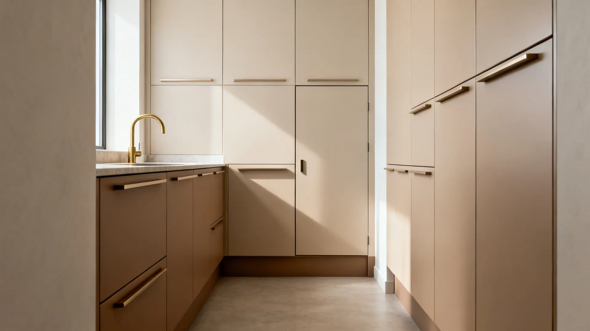 Minimalist Cabinetry with Integrated Pulls