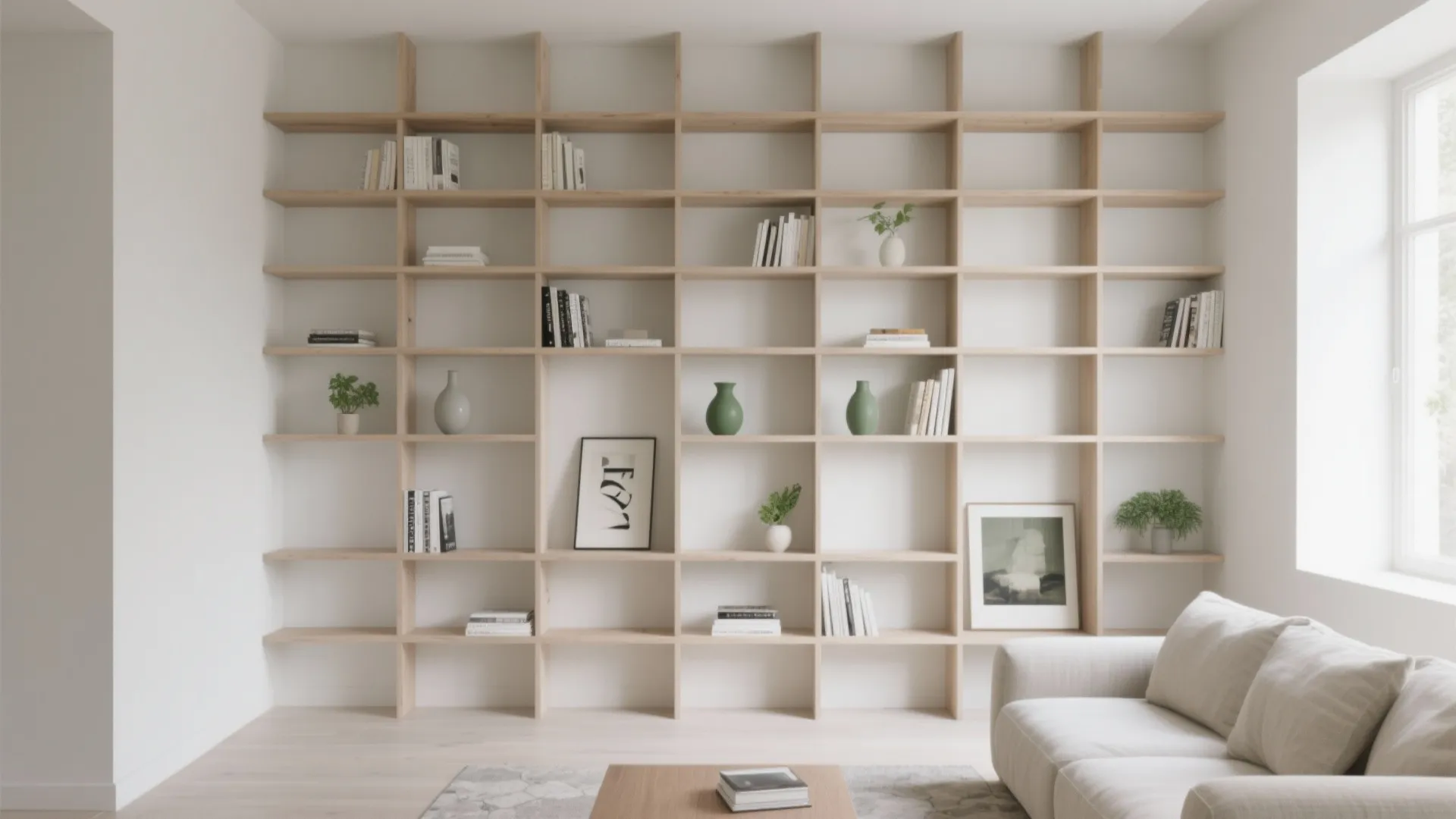 Minimalist Wall-to-Wall Bookshelves That Breathe
