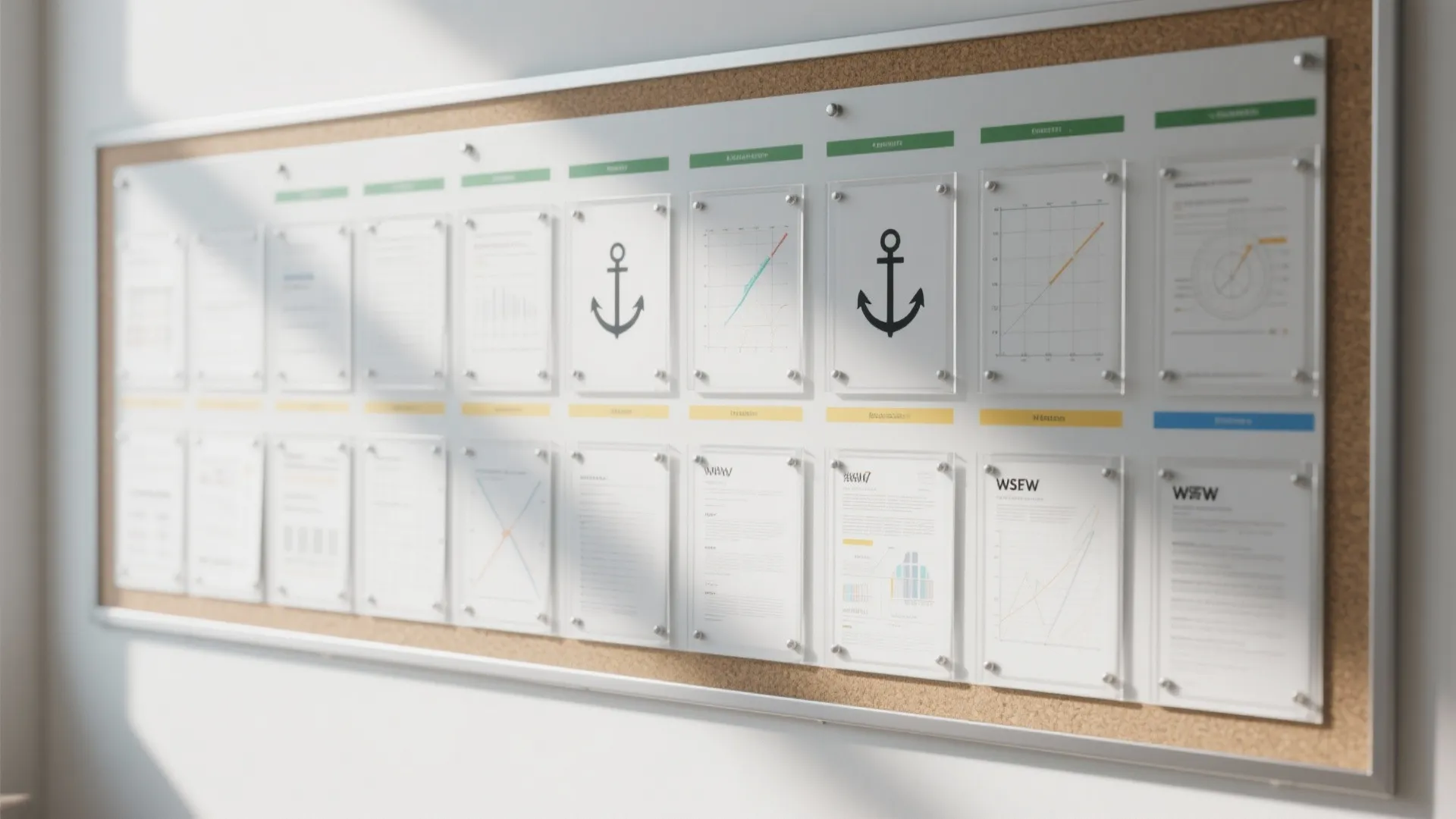 Minimalist Chart-First Bulletin Wall