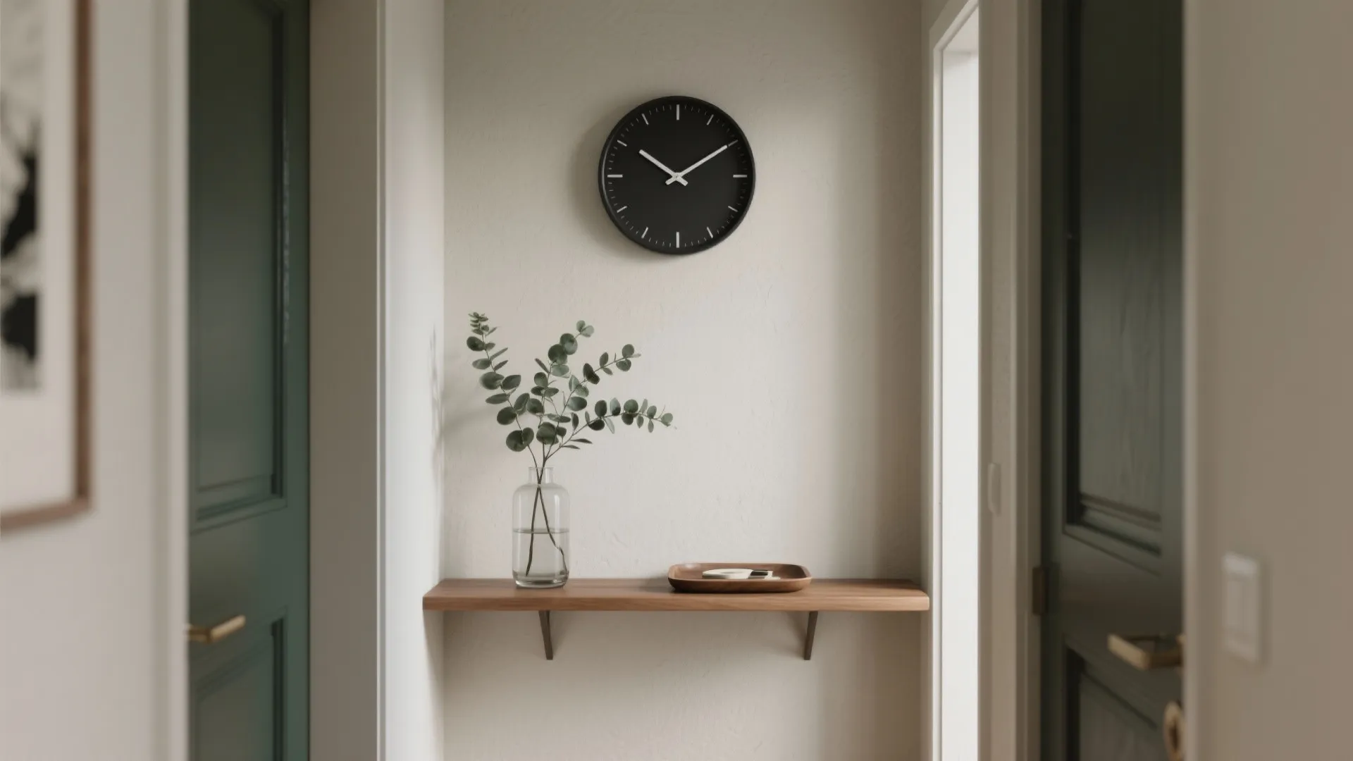 Minimalist wall clock as a calm focal point
