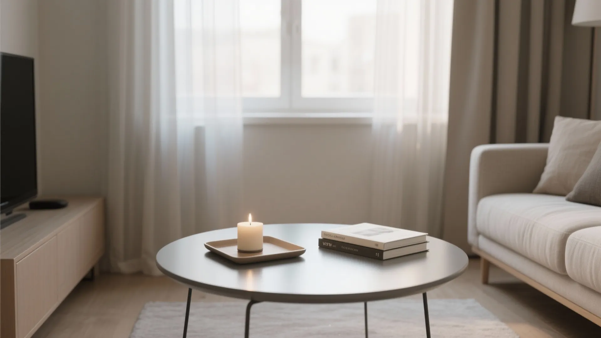 1. Minimalist Coffee Table Styling