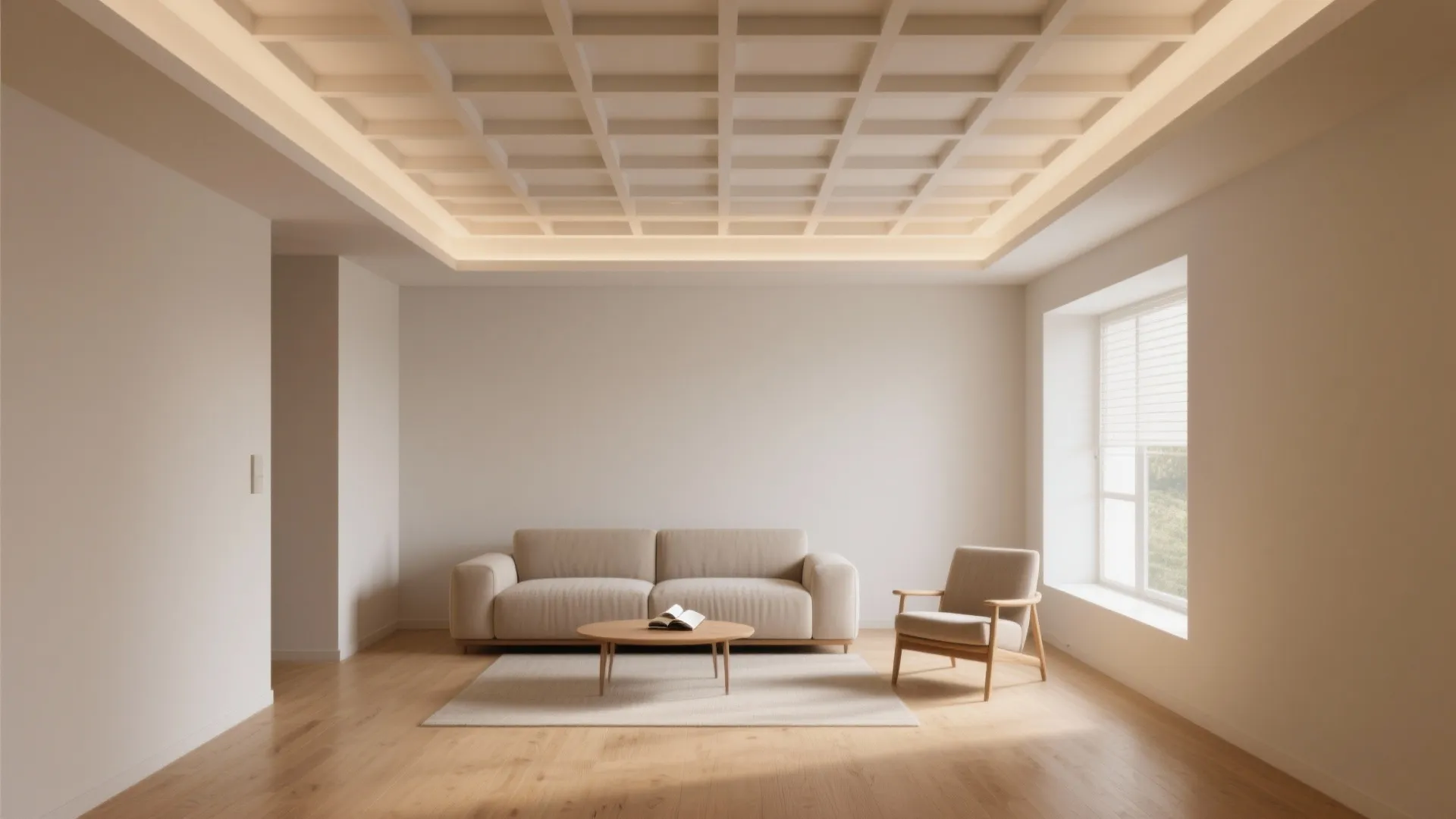 Minimalist Coffers For Low Ceilings