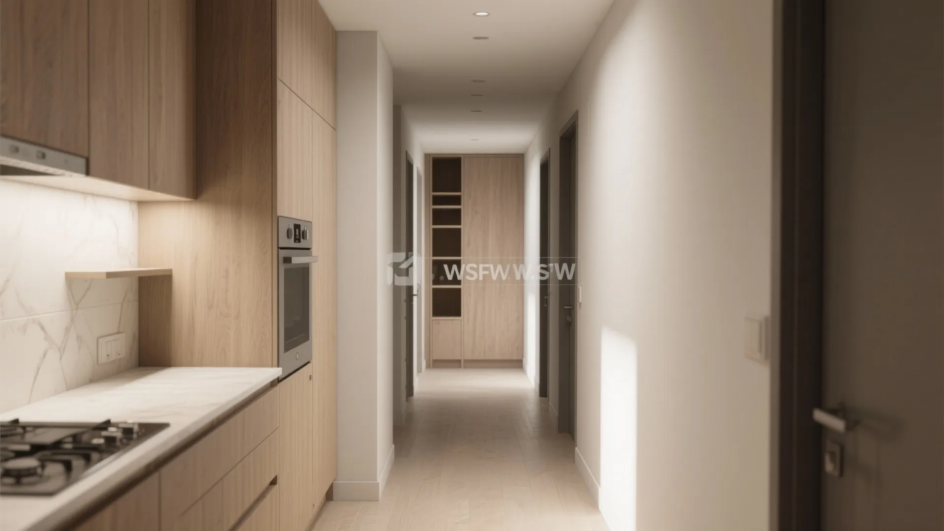 Minimal Storage Strategy for an Open Corridor Kitchen