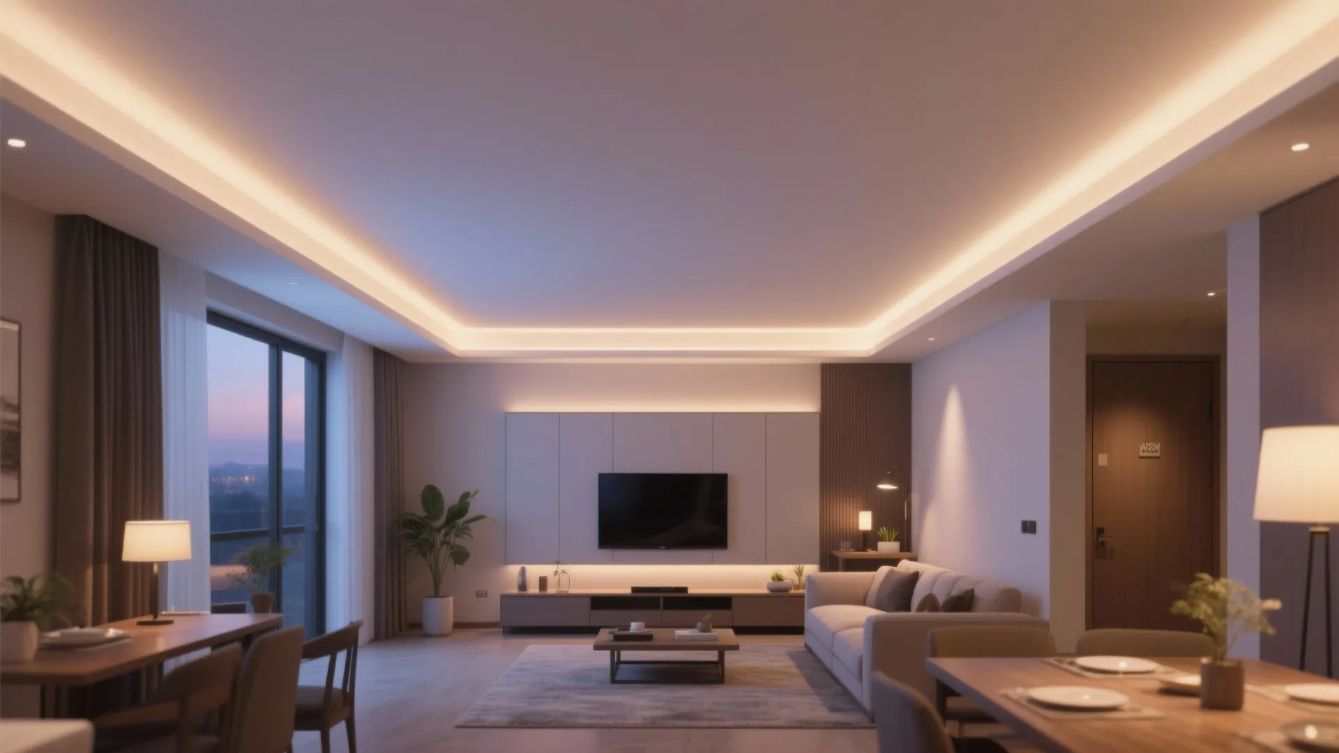 Minimal recess with perimeter cove